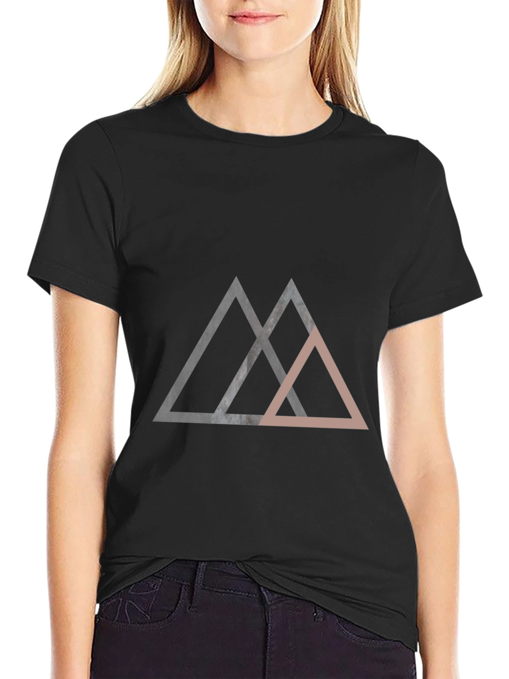 Geometric Triangle Tee - Stylish Modern Design