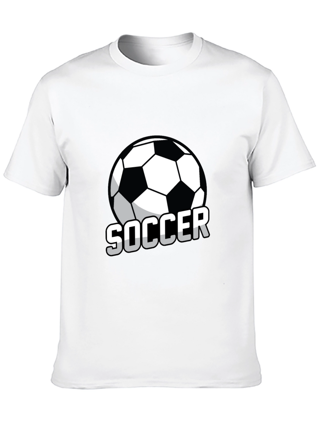 Soccer Ball Graphic T-Shirt - Black Casual Tee