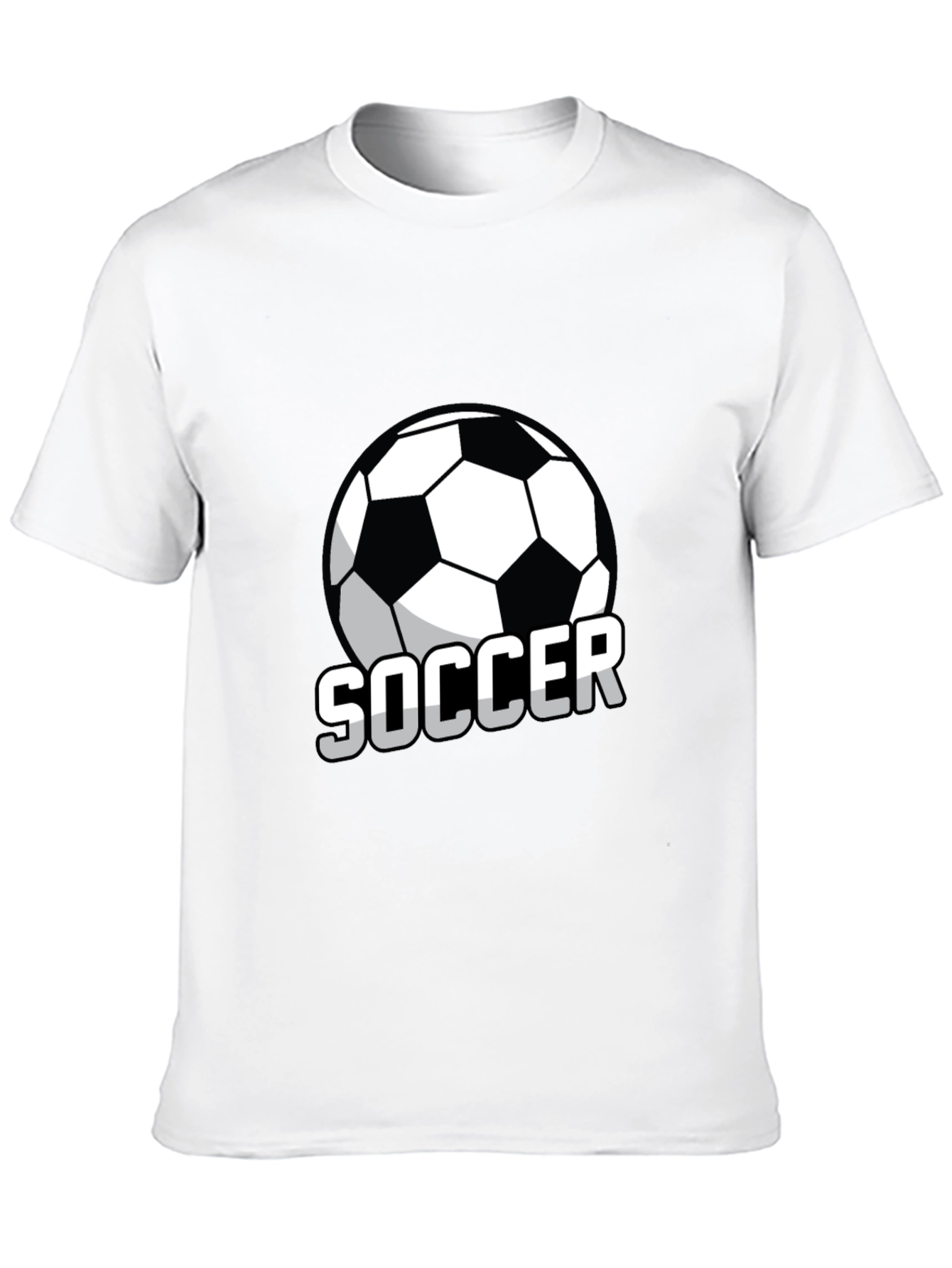 Soccer Ball Graphic T-Shirt - Black Casual Tee