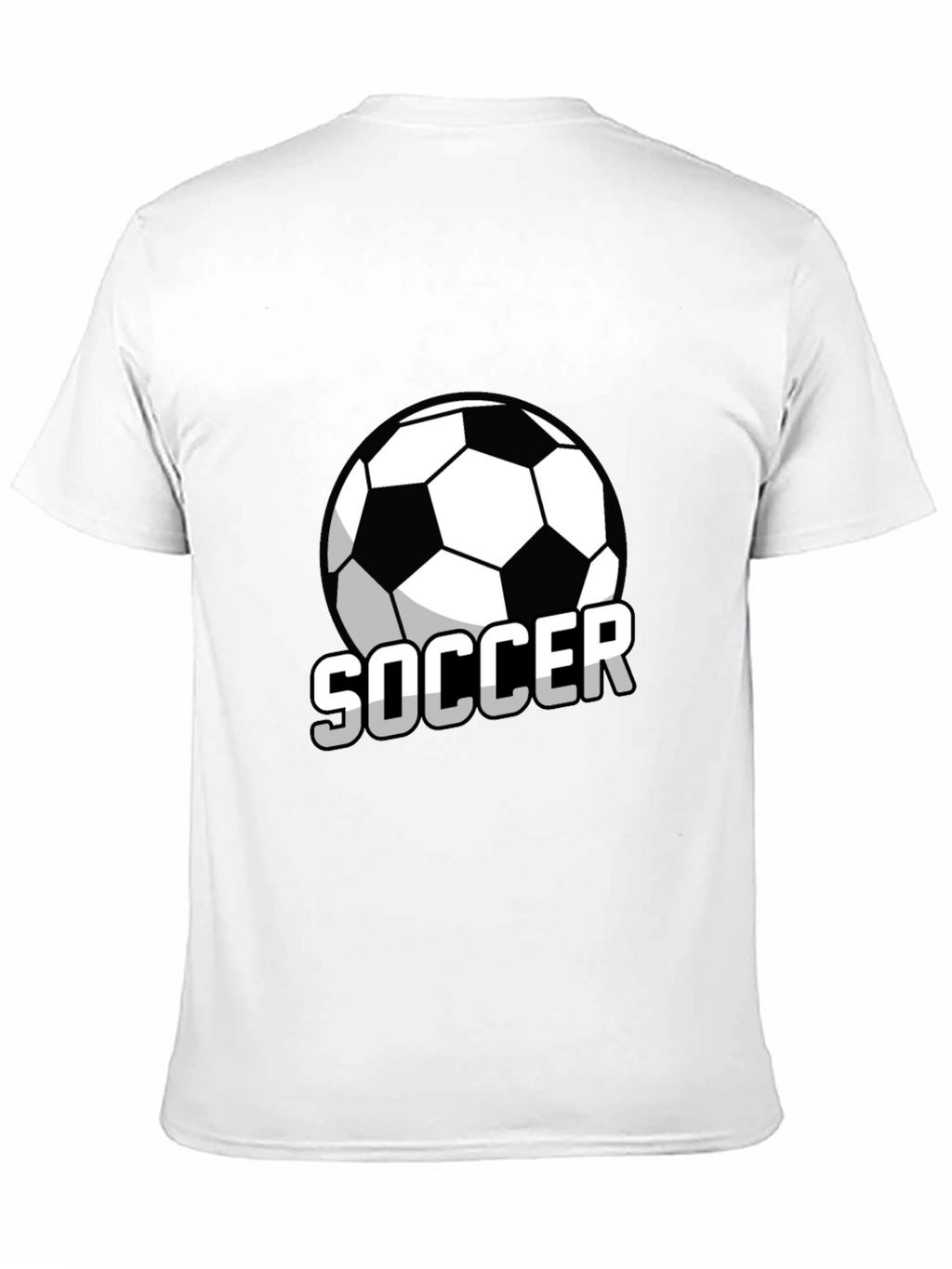 Soccer Ball Graphic T-Shirt - Black Casual Tee