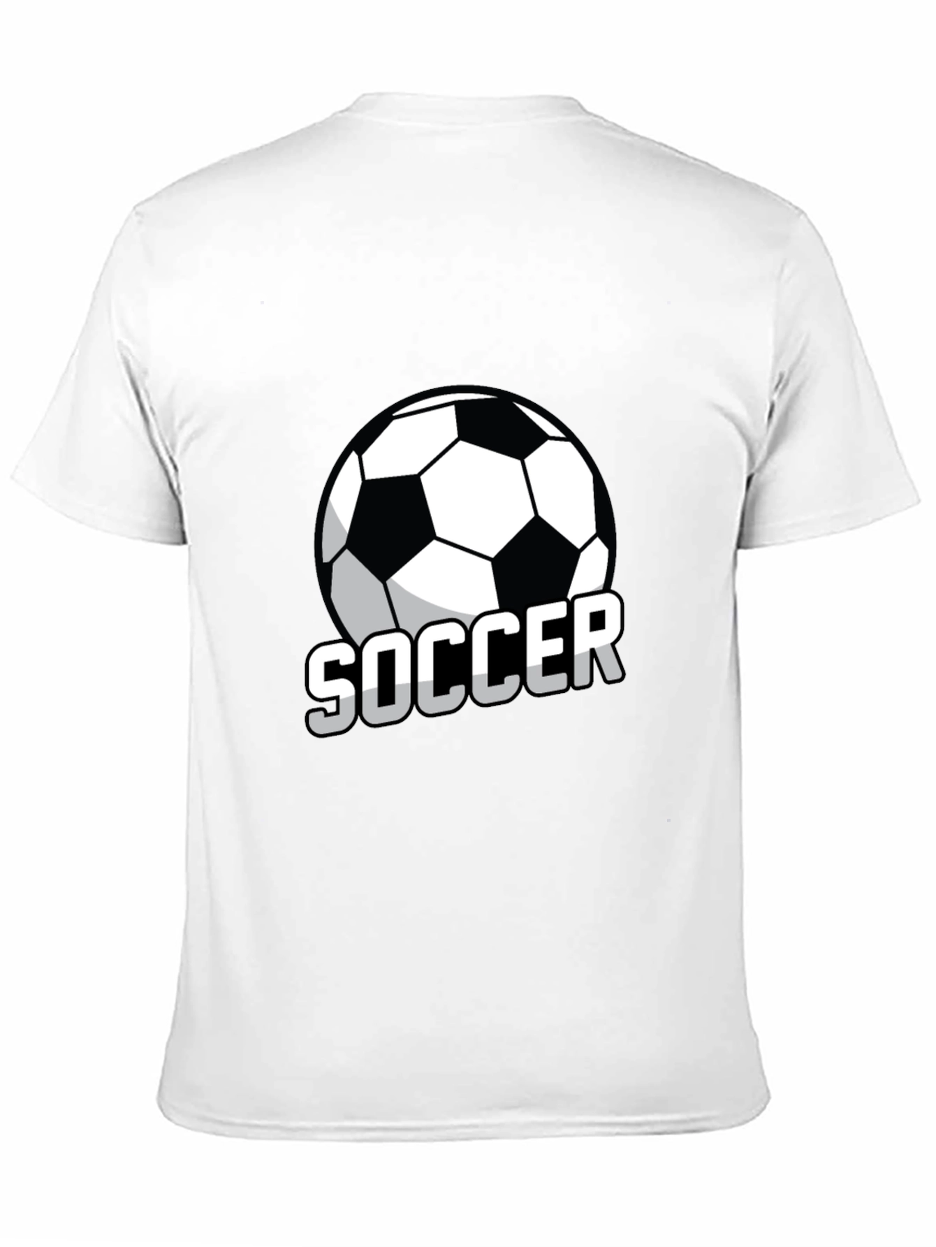 Soccer Ball Graphic T-Shirt - Black Casual Tee