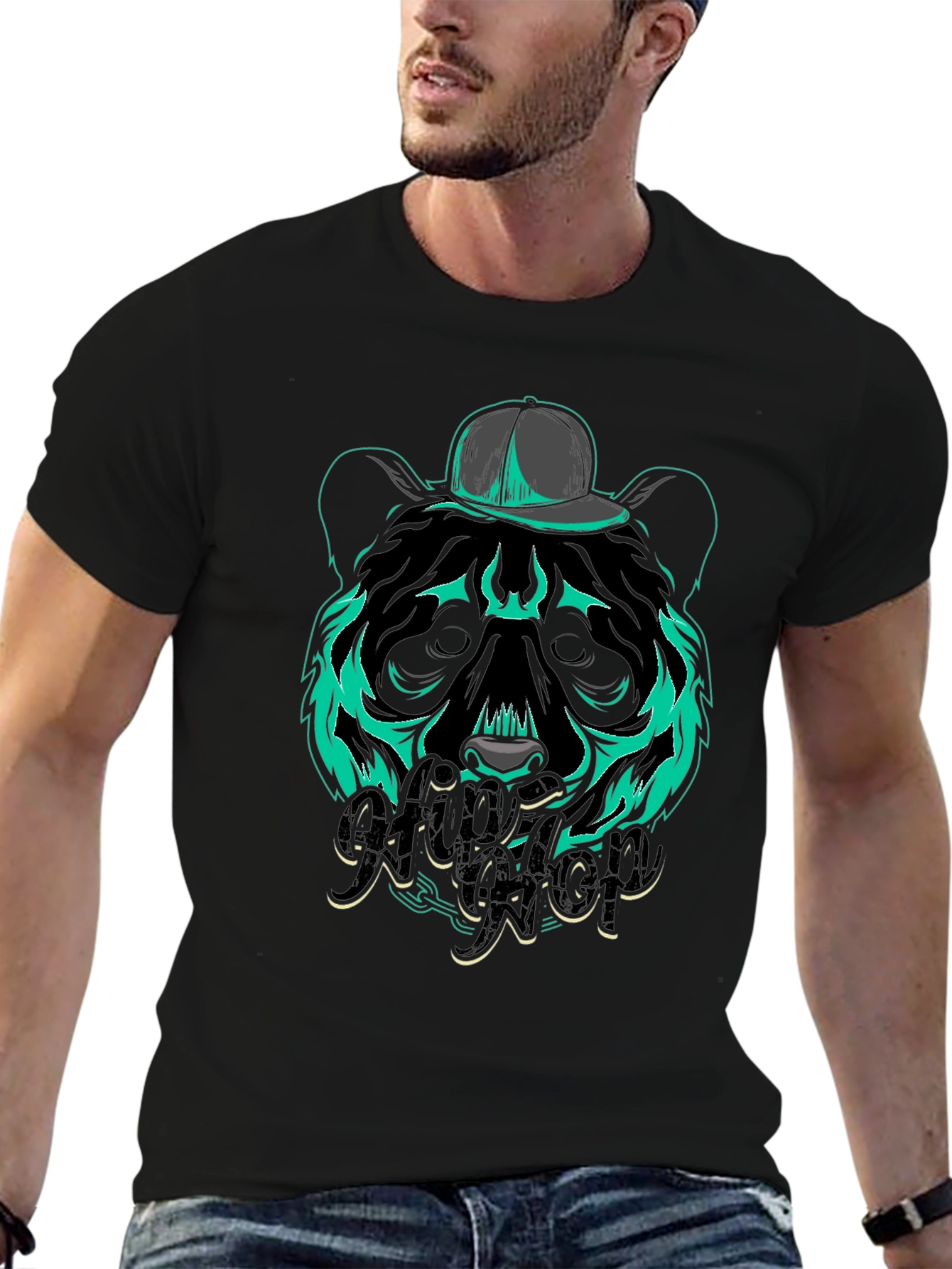 Cool Panda Hip Hop Graphic T-Shirt