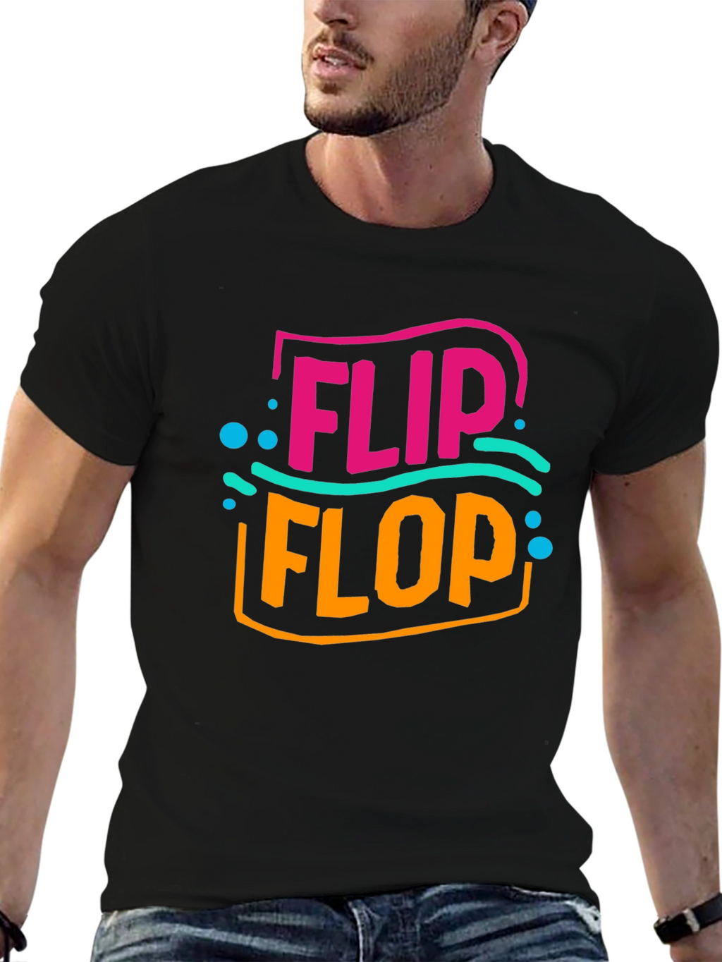 Flip Flop Graphic T-Shirt - Summer Beach Vibes