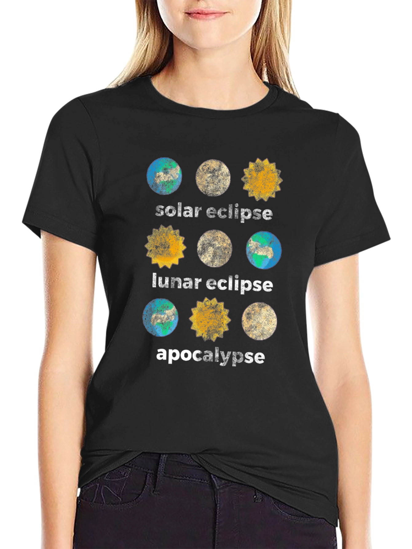 Solar Lunar Eclipse Apocalypse T-Shirt