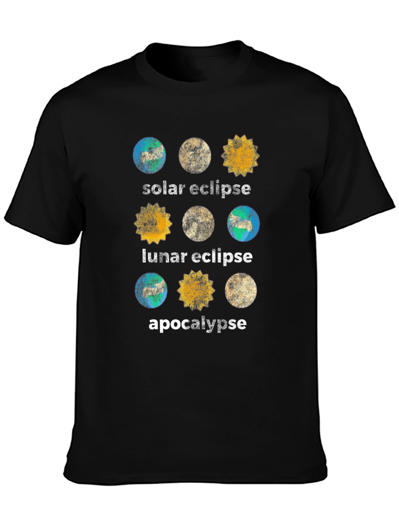 Solar Lunar Eclipse Apocalypse T-Shirt