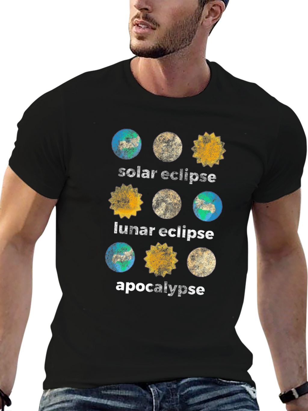 Solar Lunar Eclipse Apocalypse T-Shirt