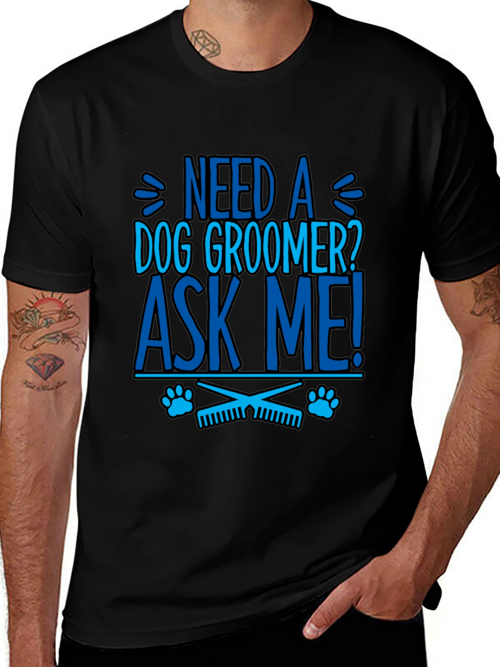 Need a Dog Groomer? Ask Me! Graphic Tee