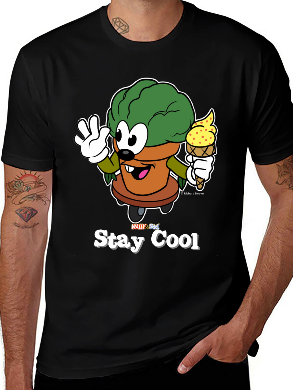 Stay Cool Cartoon Graphic T-Shirt