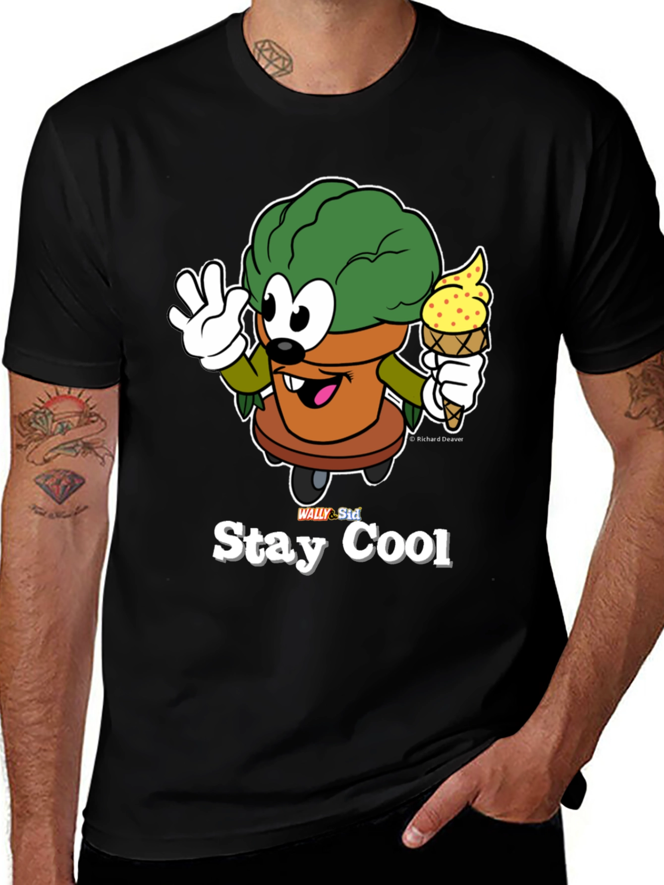 Stay Cool Cartoon Graphic T-Shirt