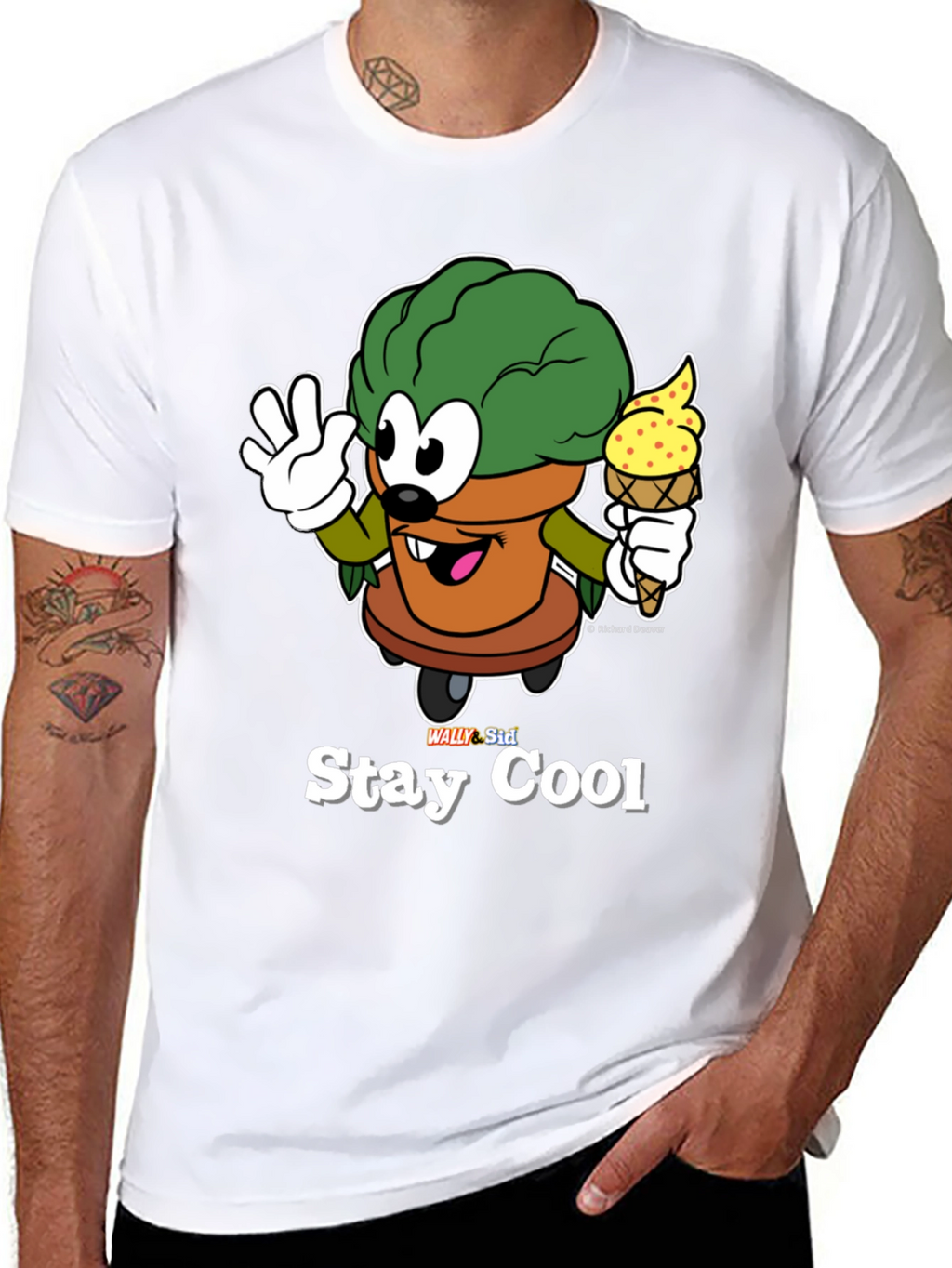 Stay Cool Cartoon Graphic T-Shirt