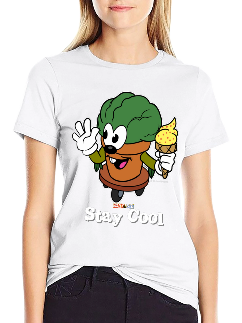 Stay Cool Cartoon Graphic T-Shirt