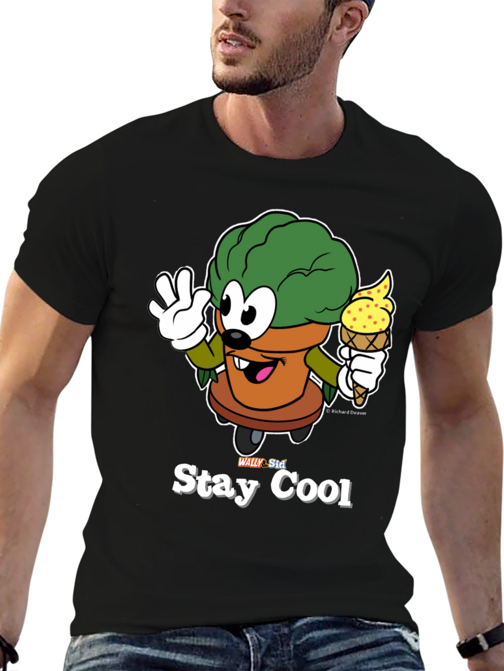 Stay Cool Cartoon Graphic T-Shirt