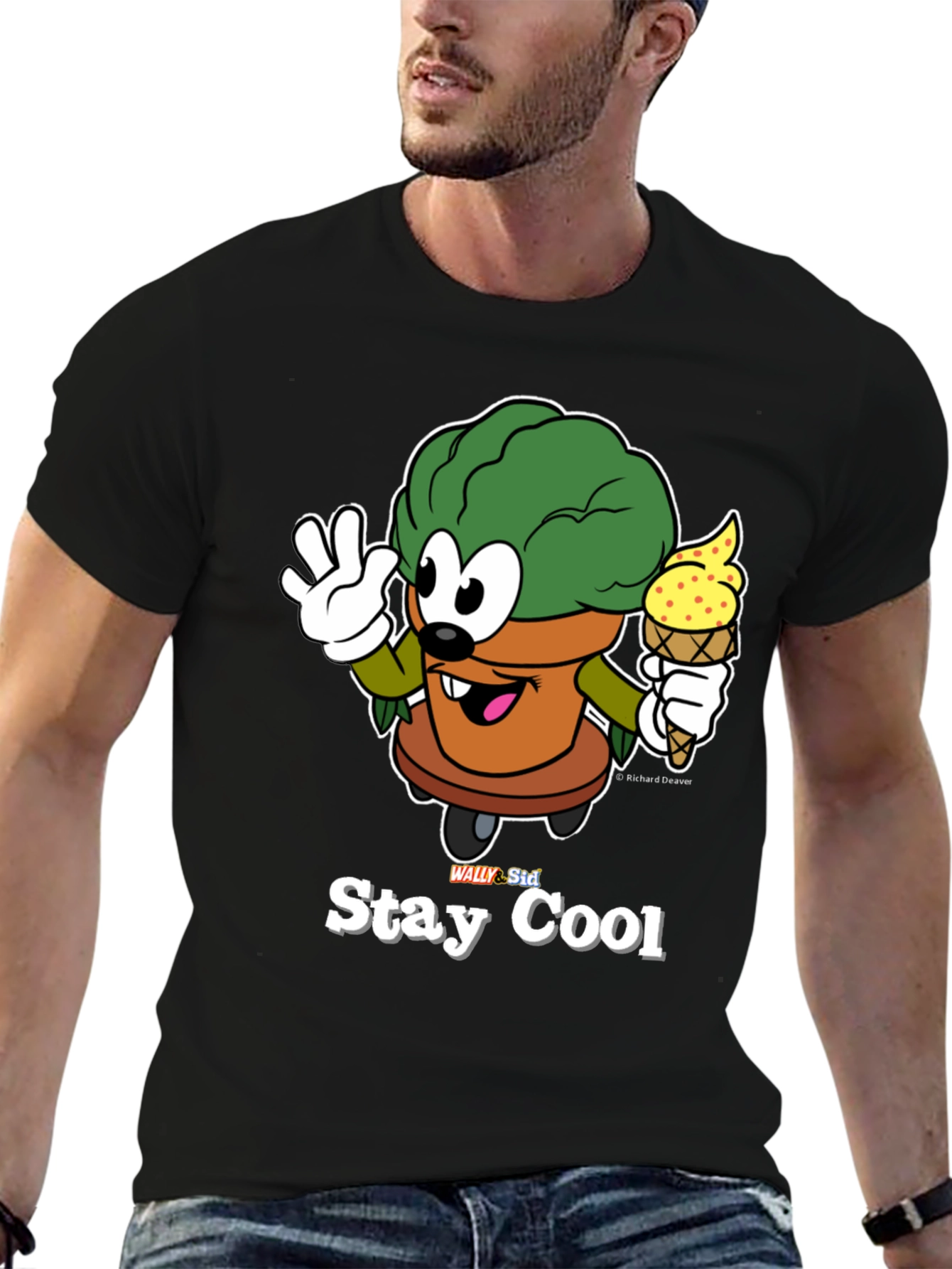 Stay Cool Cartoon Graphic T-Shirt