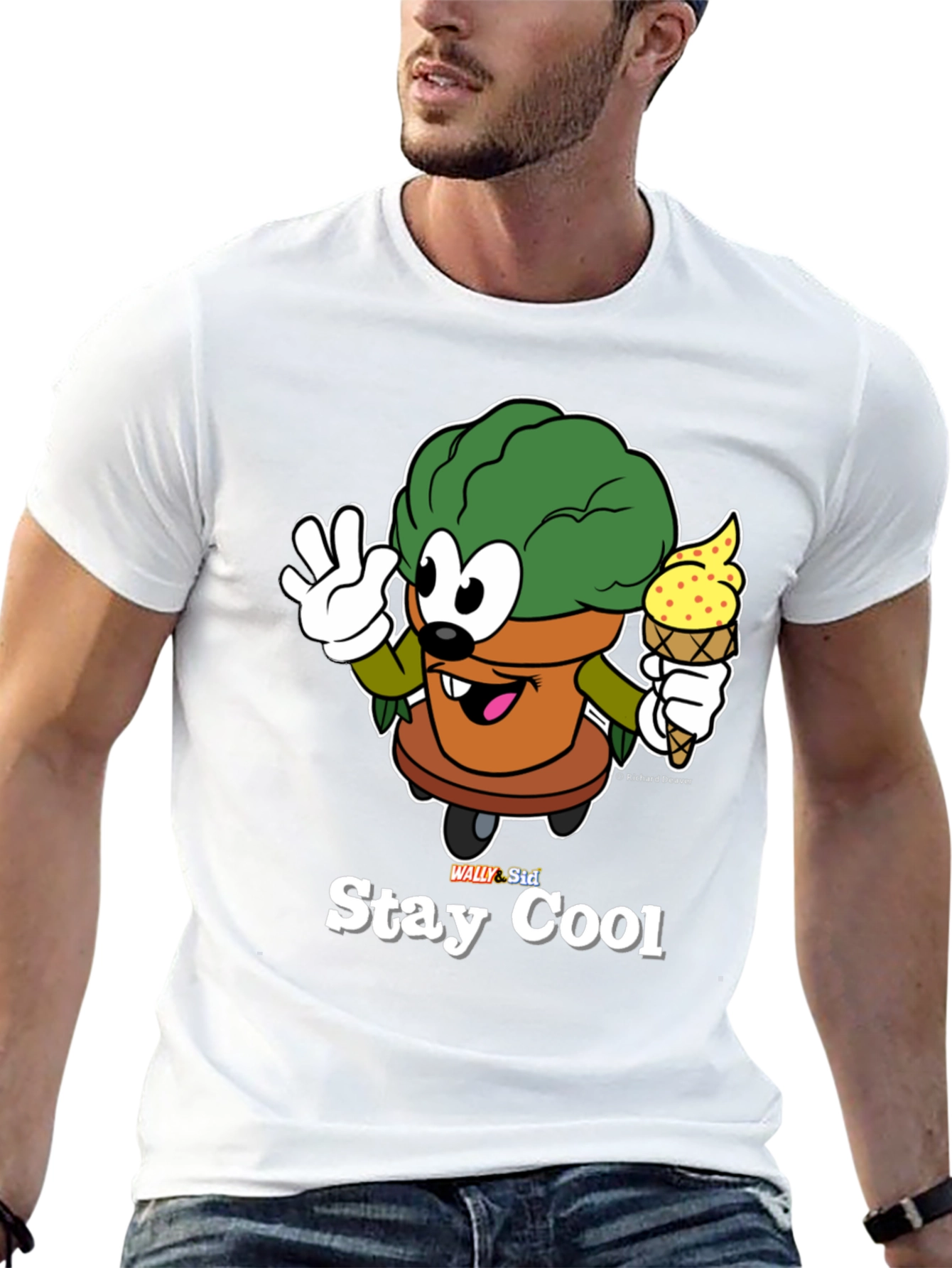 Stay Cool Cartoon Graphic T-Shirt