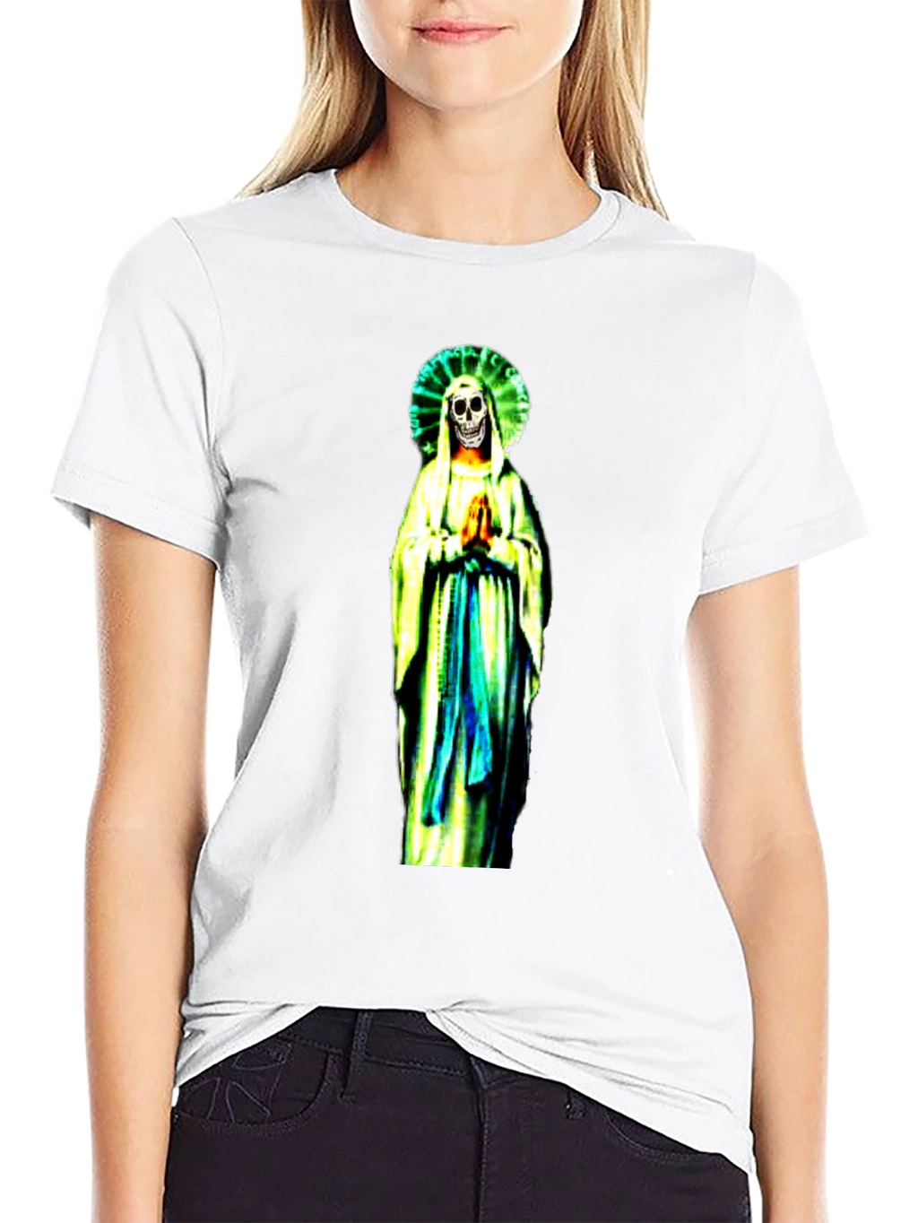 Grim Reaper Virgin Mary T-Shirt - Black
