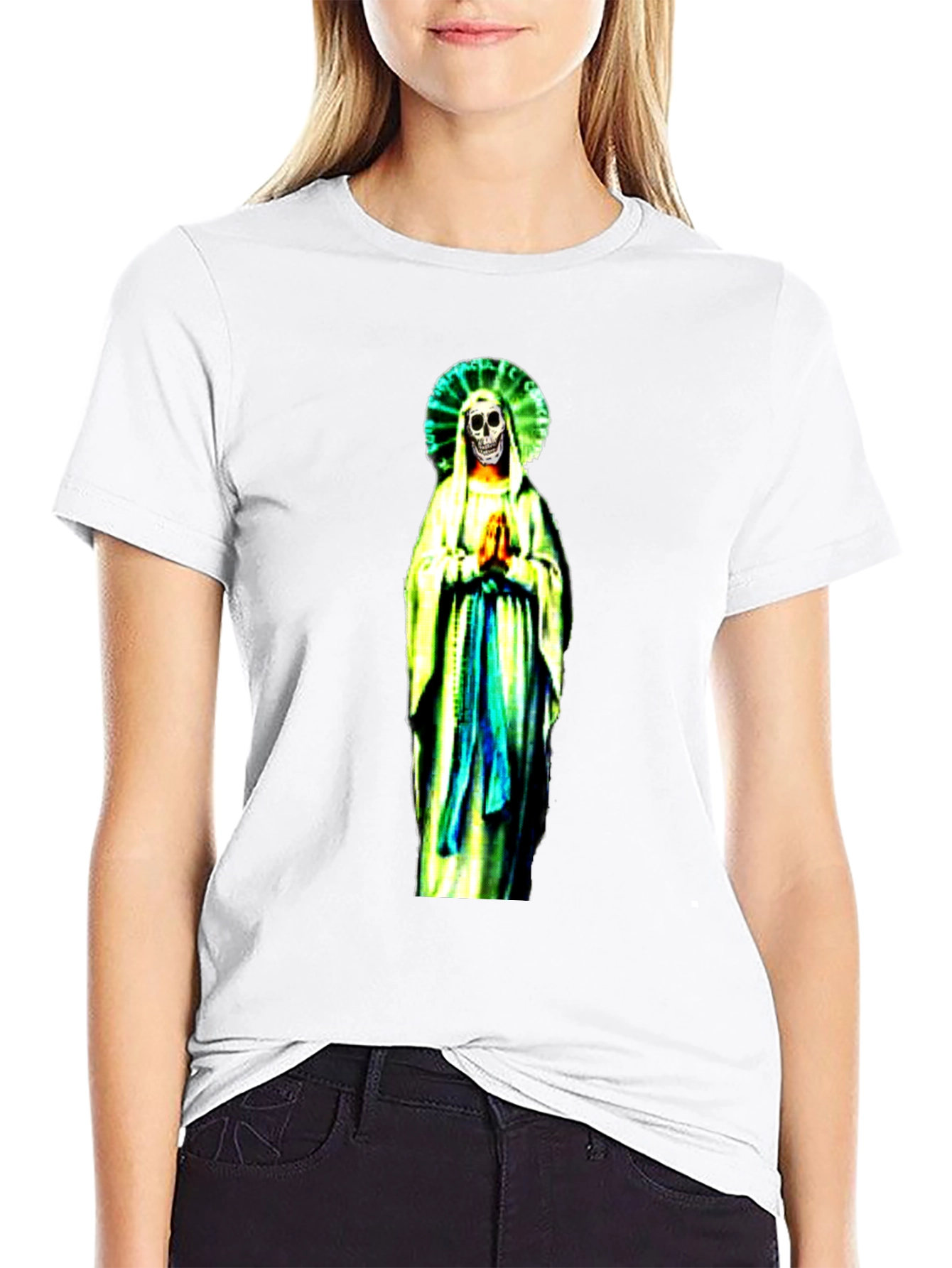 Grim Reaper Virgin Mary T-Shirt - Black