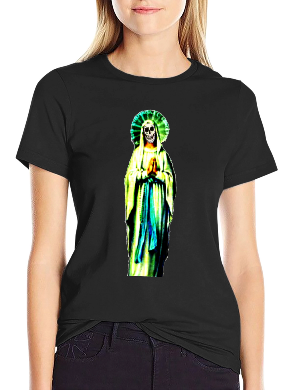 Grim Reaper Virgin Mary T-Shirt - Black