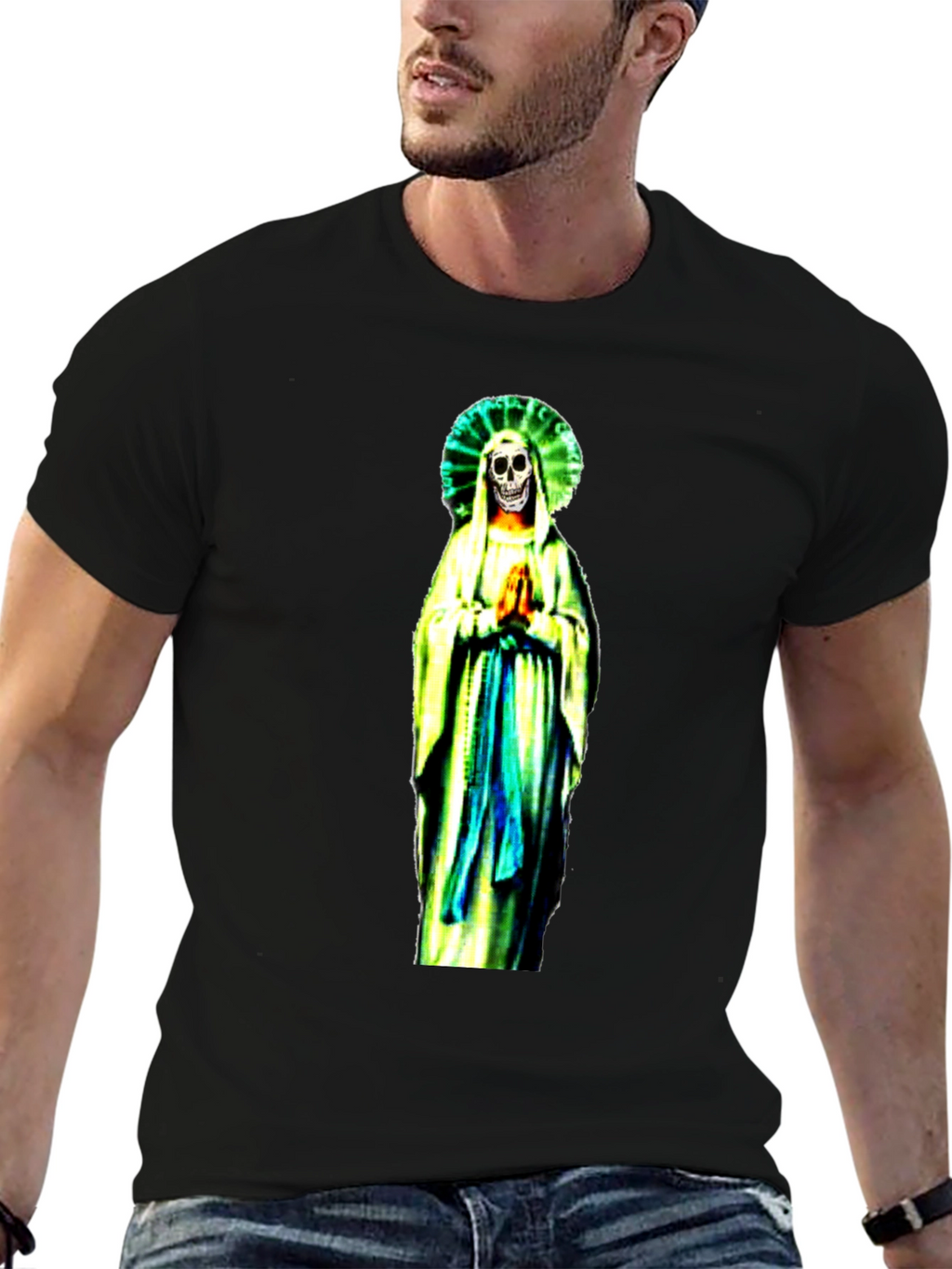 Grim Reaper Virgin Mary T-Shirt - Black