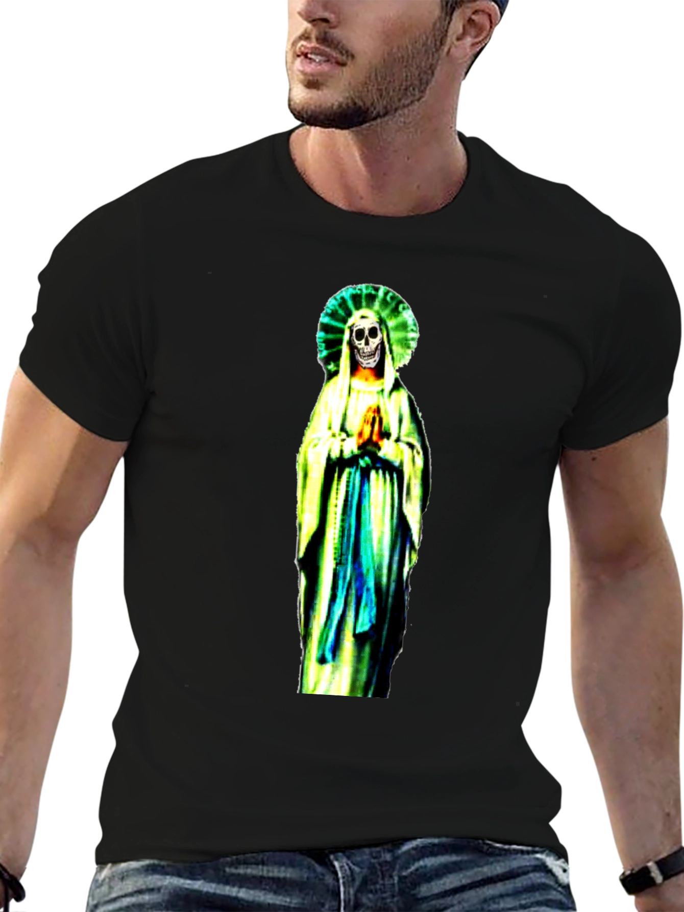 Grim Reaper Virgin Mary T-Shirt - Black
