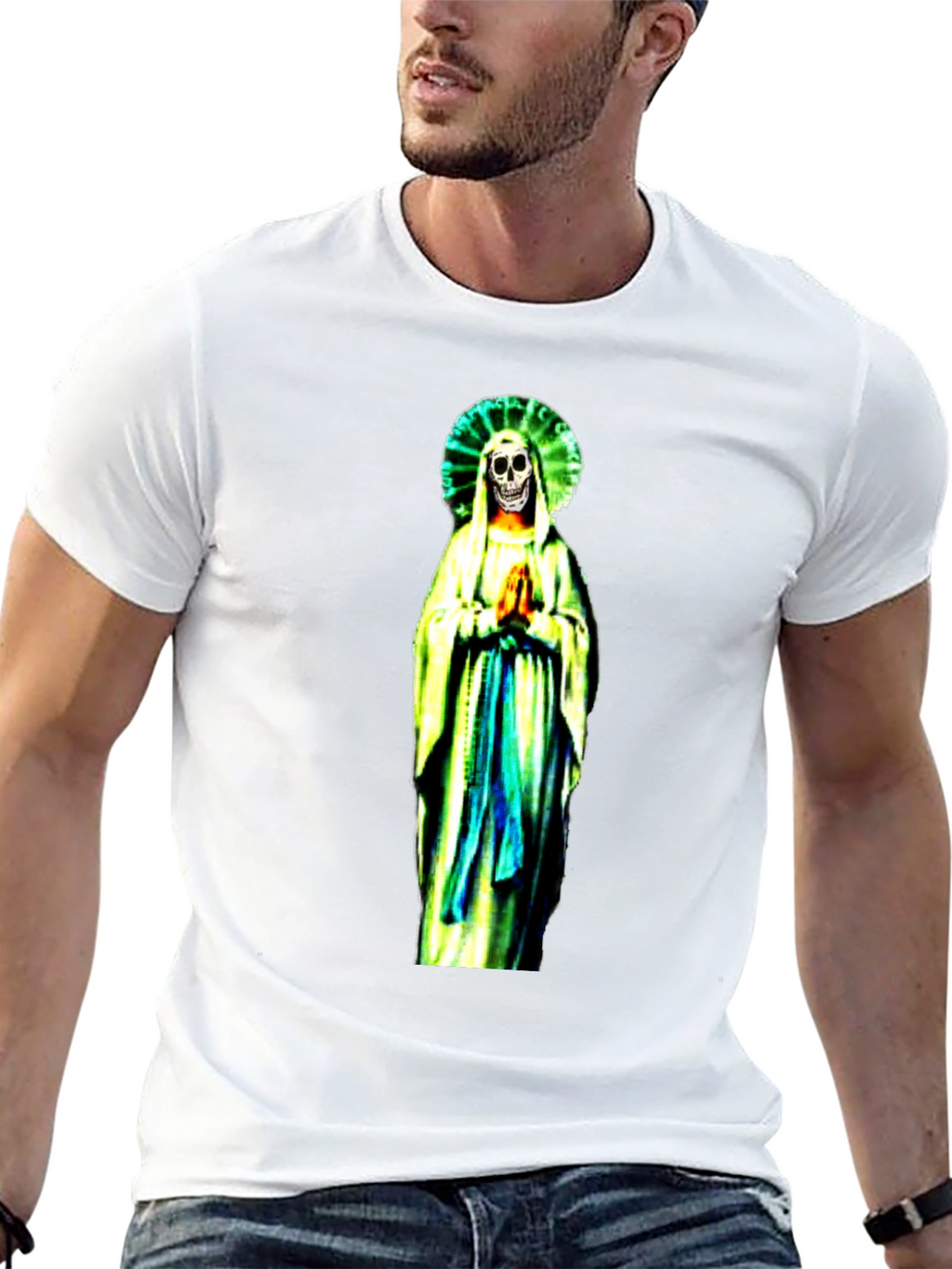 Grim Reaper Virgin Mary T-Shirt - Black