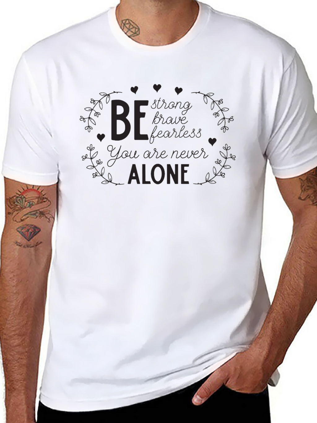 Inspirational Message Black T-Shirt