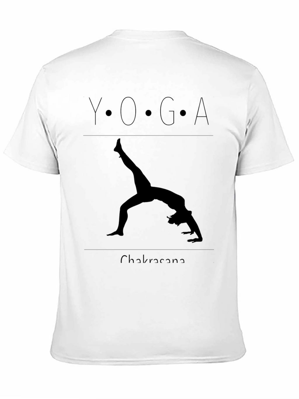 Yoga Chakra Pose Black Graphic Tee
