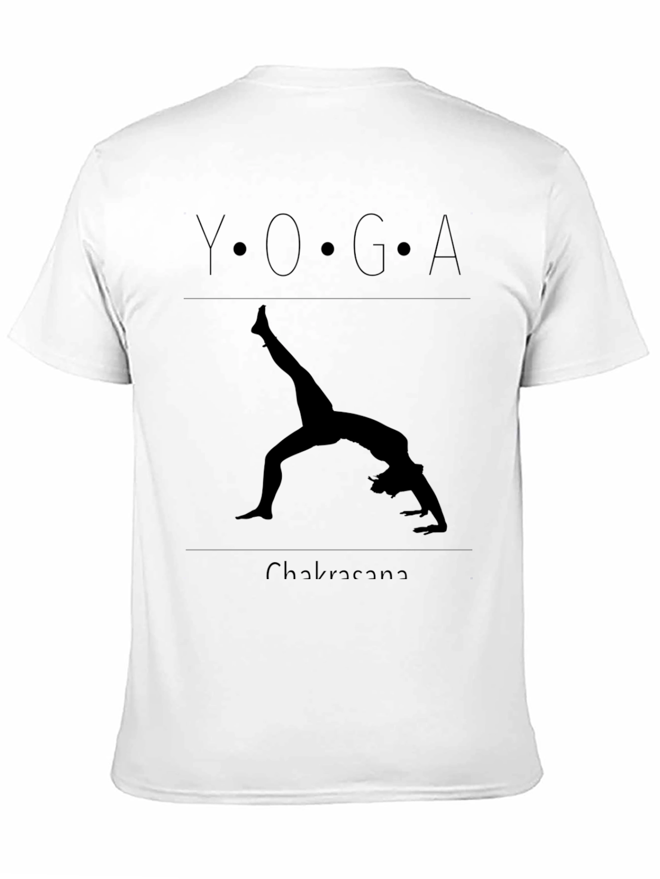 Yoga Chakra Pose Black Graphic Tee