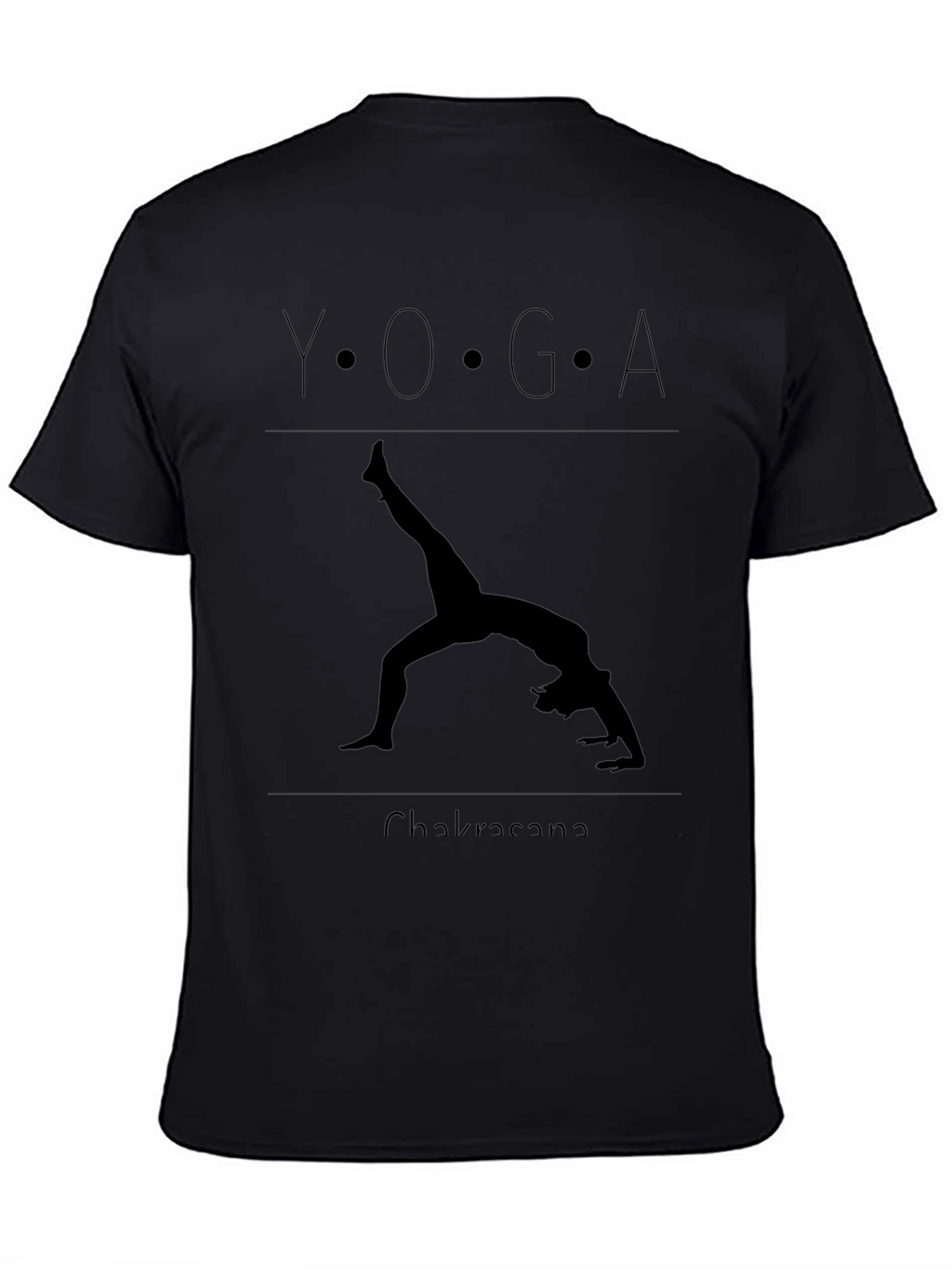 Yoga Chakra Pose Black Graphic Tee