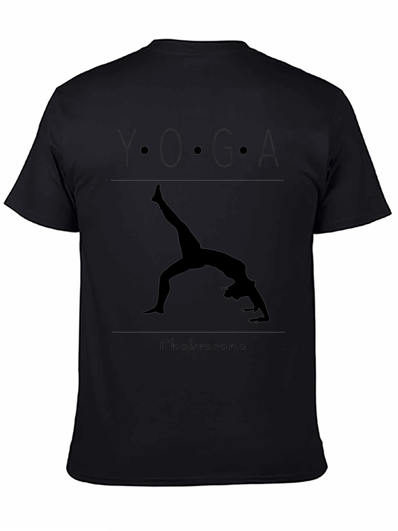 Yoga Chakra Pose Black Graphic Tee