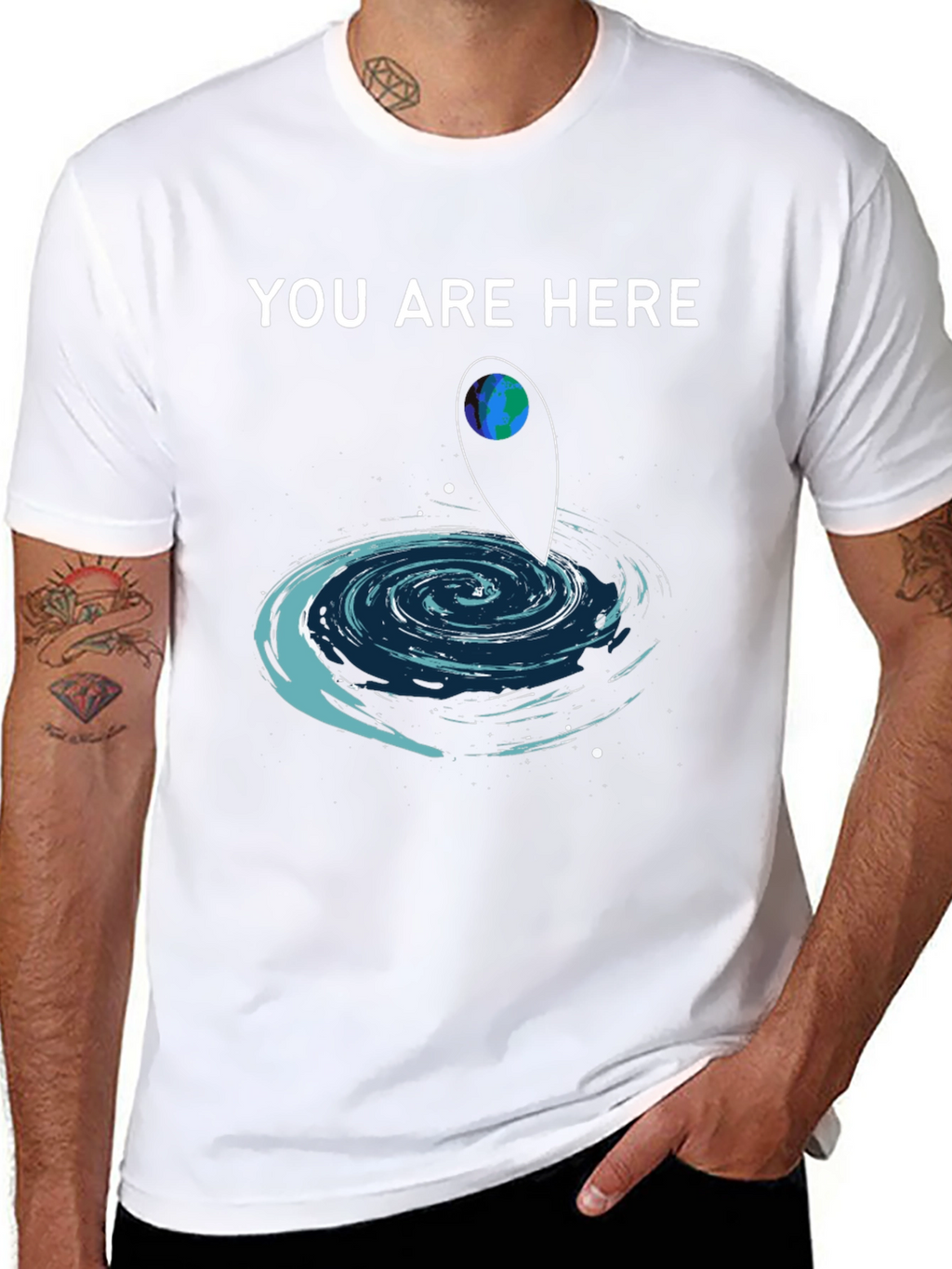 You Are Here T-Shirt Galaxy Design