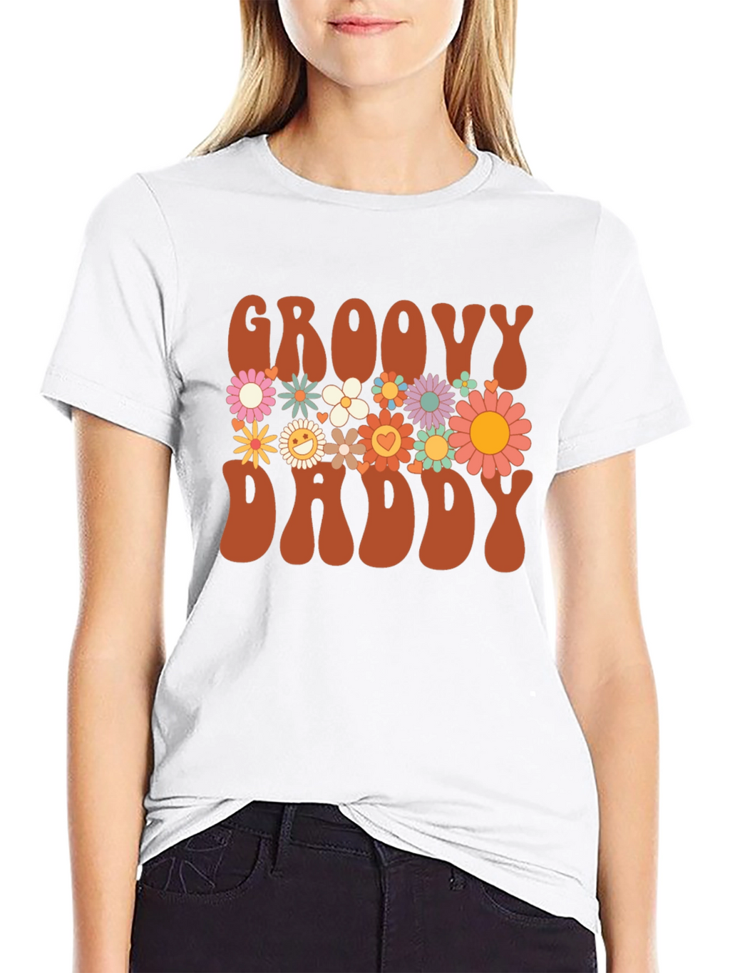Groovy Daddy Floral Graphic T-Shirt