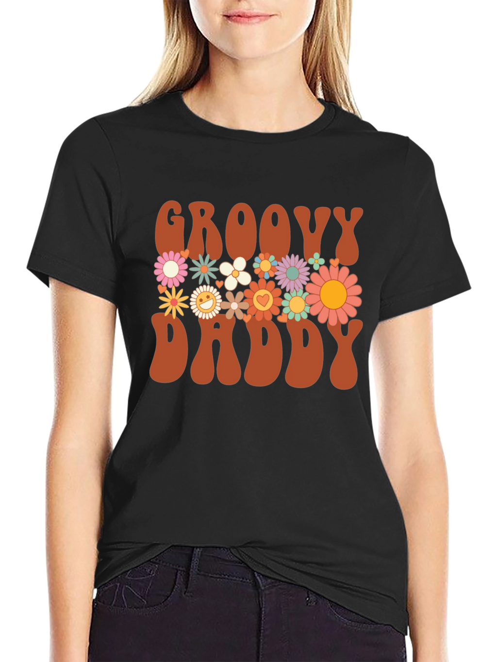 Groovy Daddy Floral Graphic T-Shirt