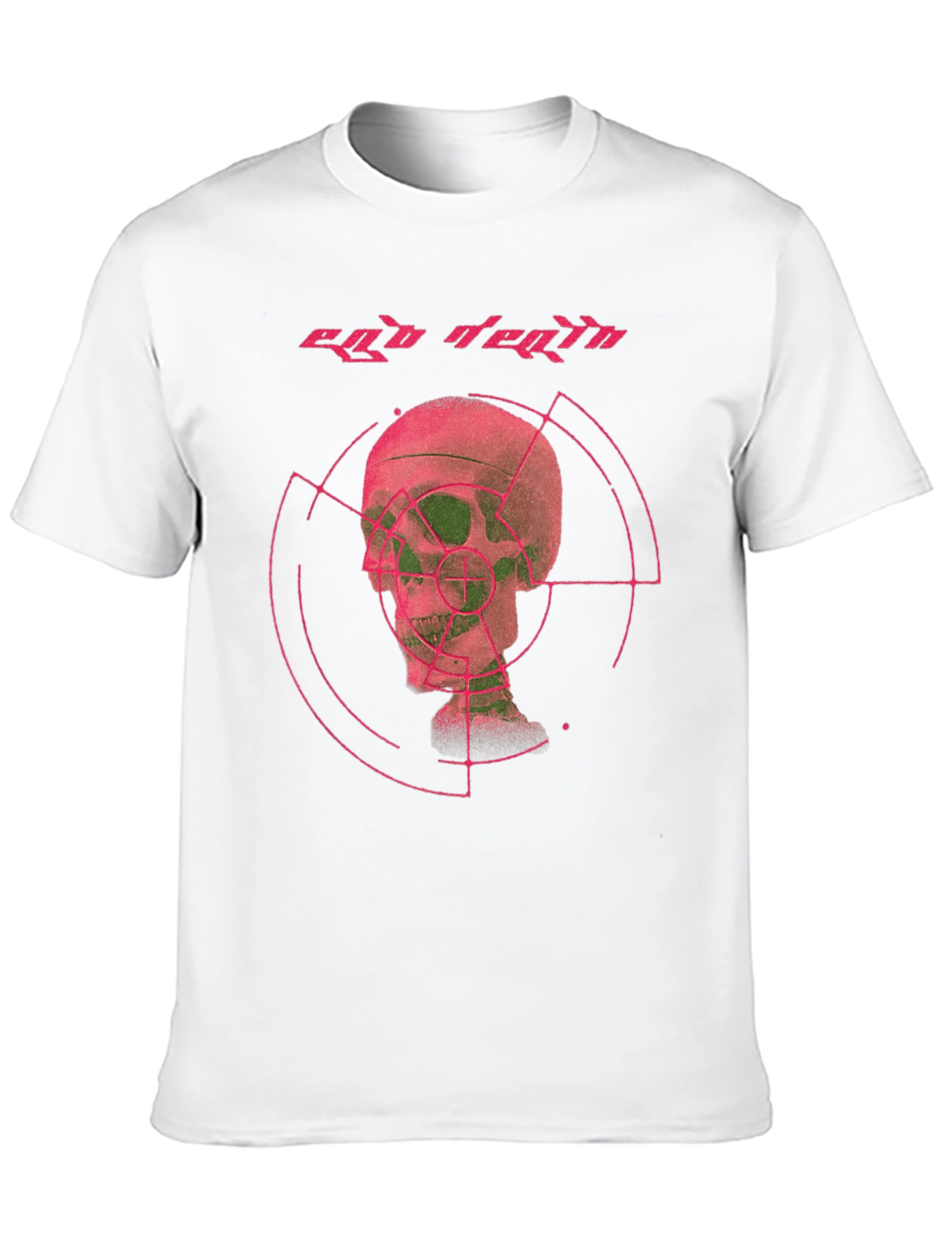 Ego Death Graphic Tee - Black Cotton Skull Print