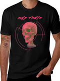 Ego Death Graphic Tee - Black Cotton Skull Print