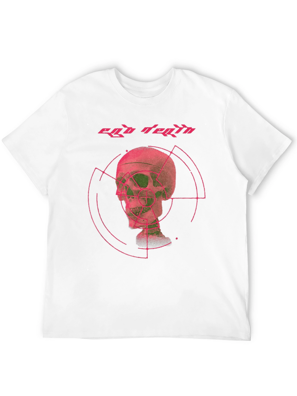Ego Death Graphic Tee - Black Cotton Skull Print