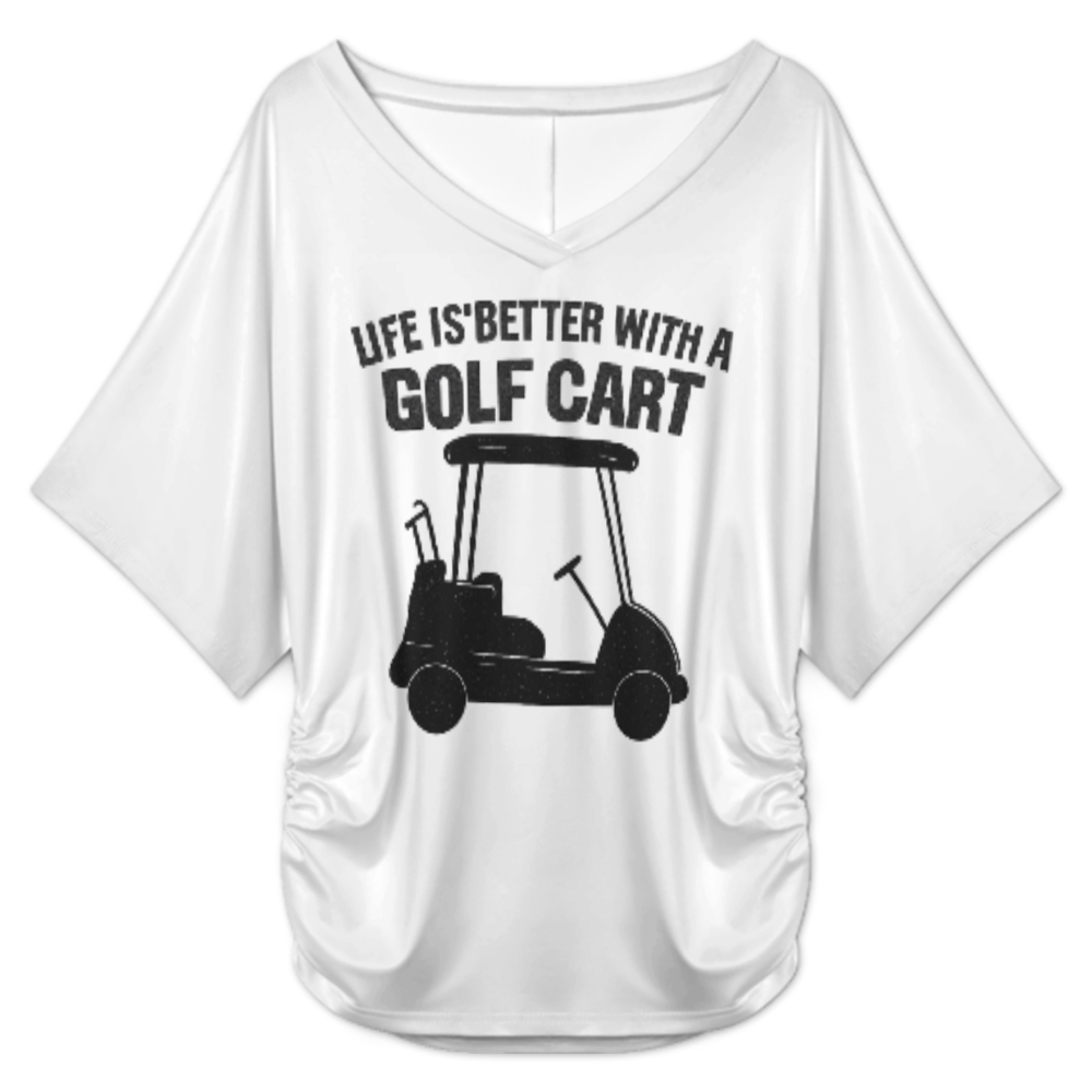 Life is Better With a Golf Cart – Fun Golf Lover Graphic T-Shirt(z1084)