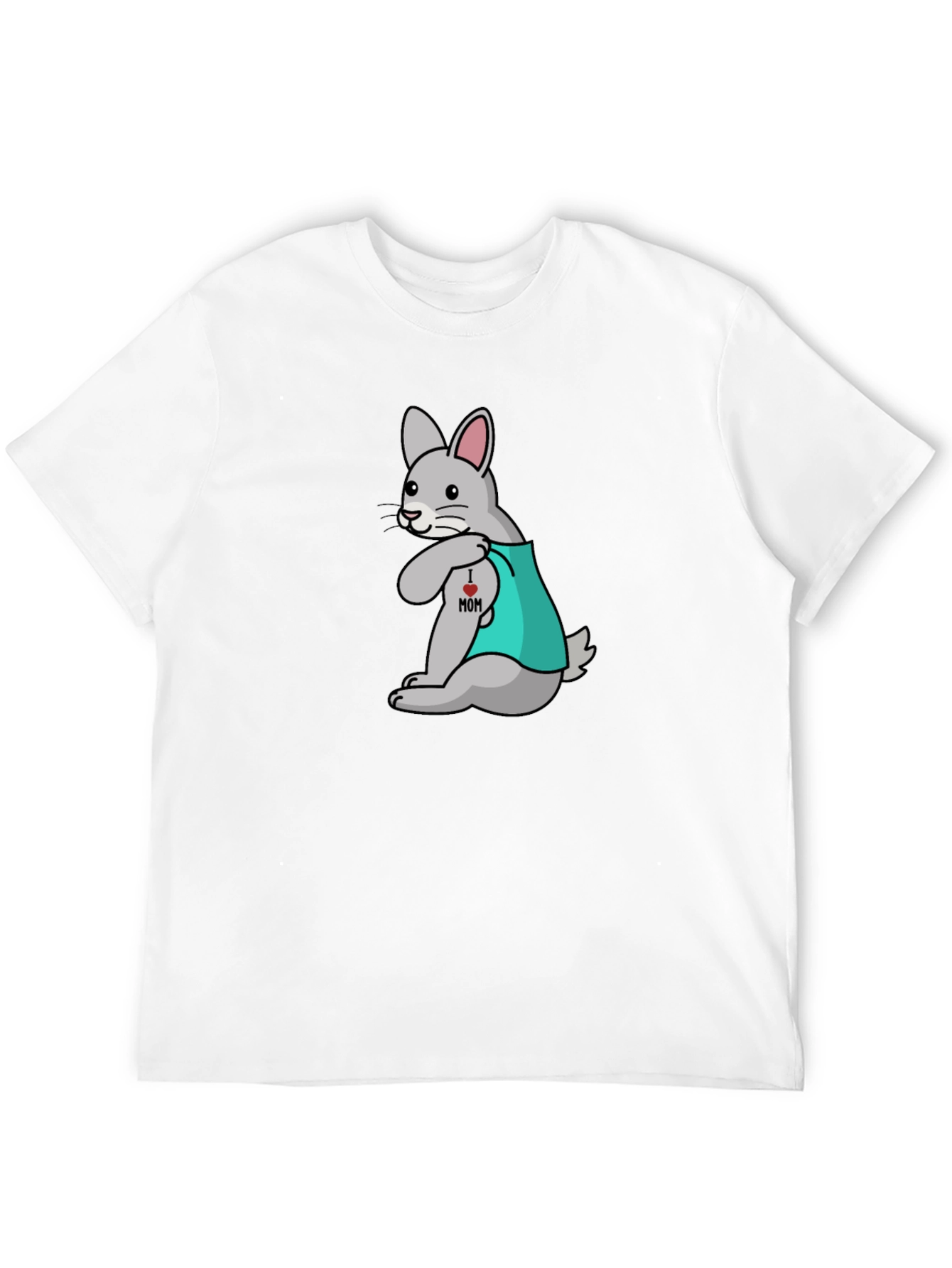 Funny Tattooed Rabbit Graphic T-Shirt
