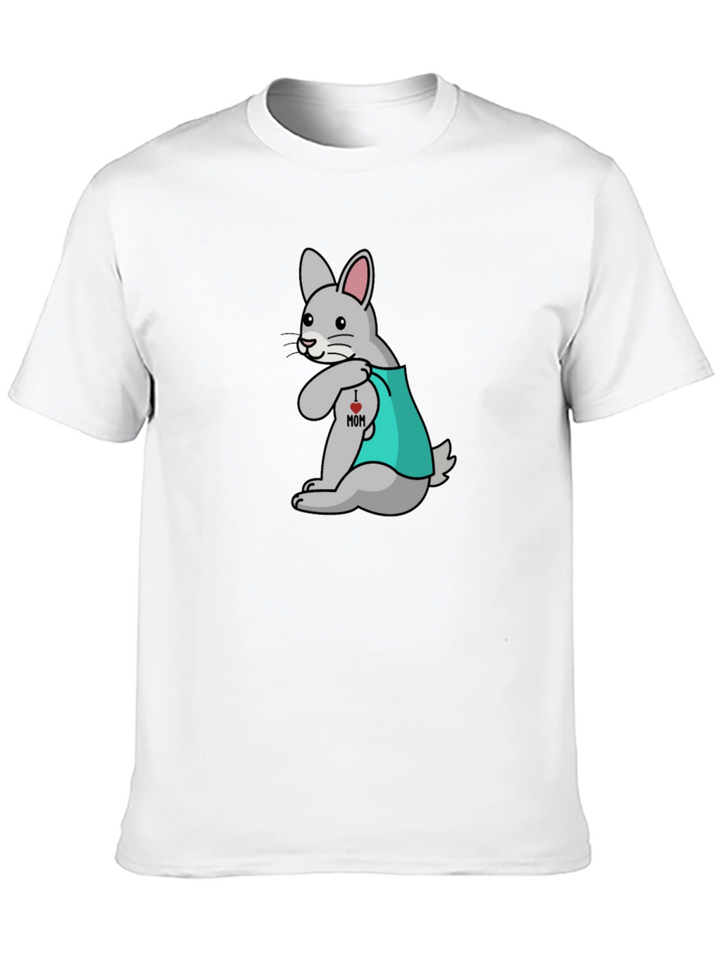 Funny Tattooed Rabbit Graphic T-Shirt