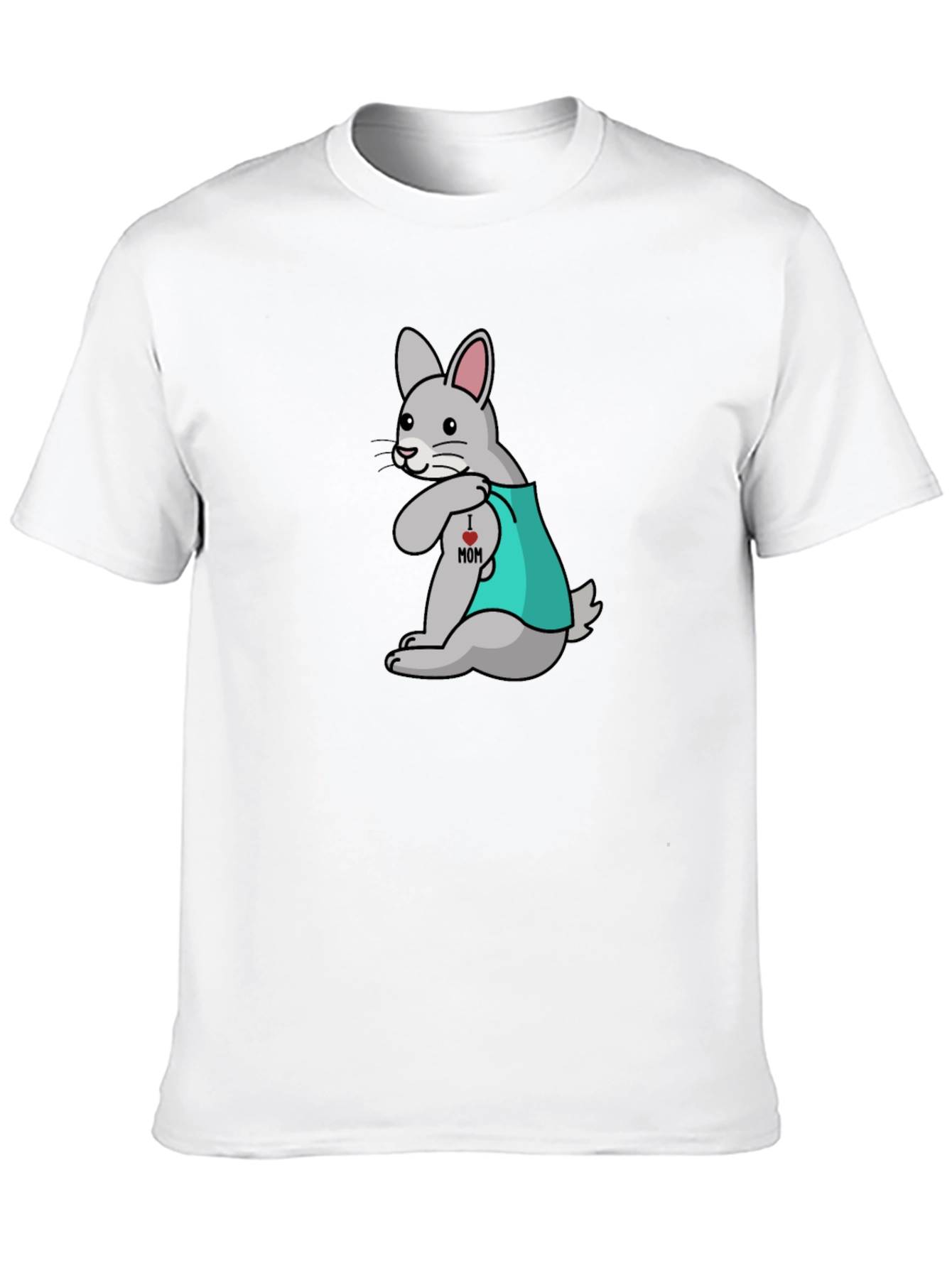 Funny Tattooed Rabbit Graphic T-Shirt