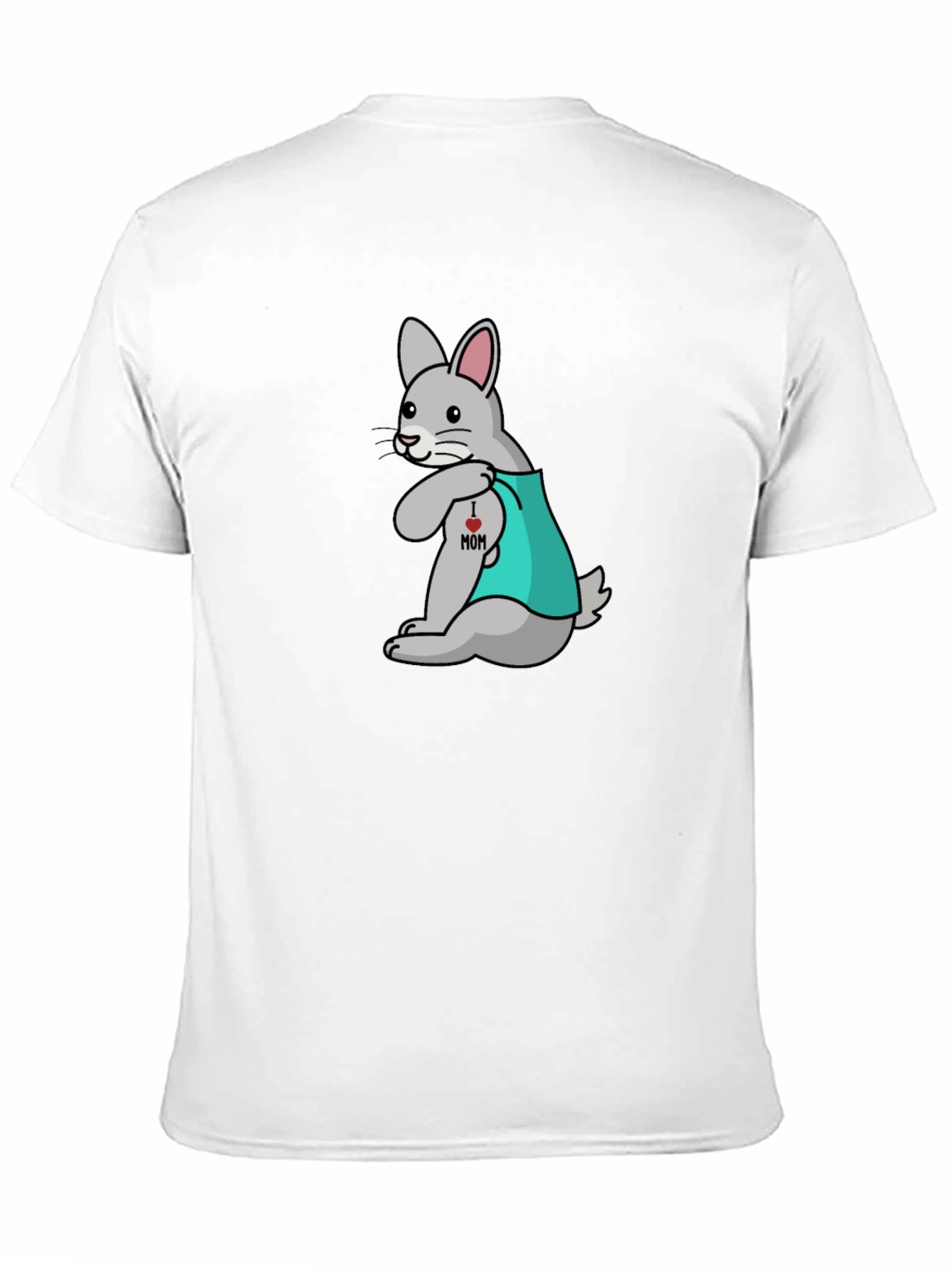 Funny Tattooed Rabbit Graphic T-Shirt