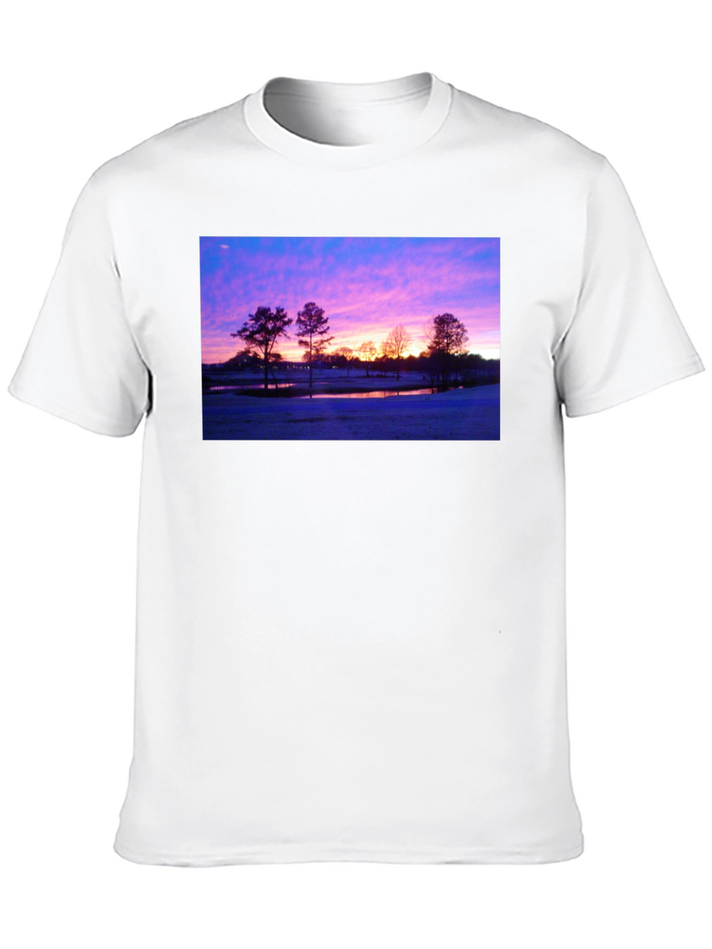 Sunrise Landscape Graphic Black T-Shirt