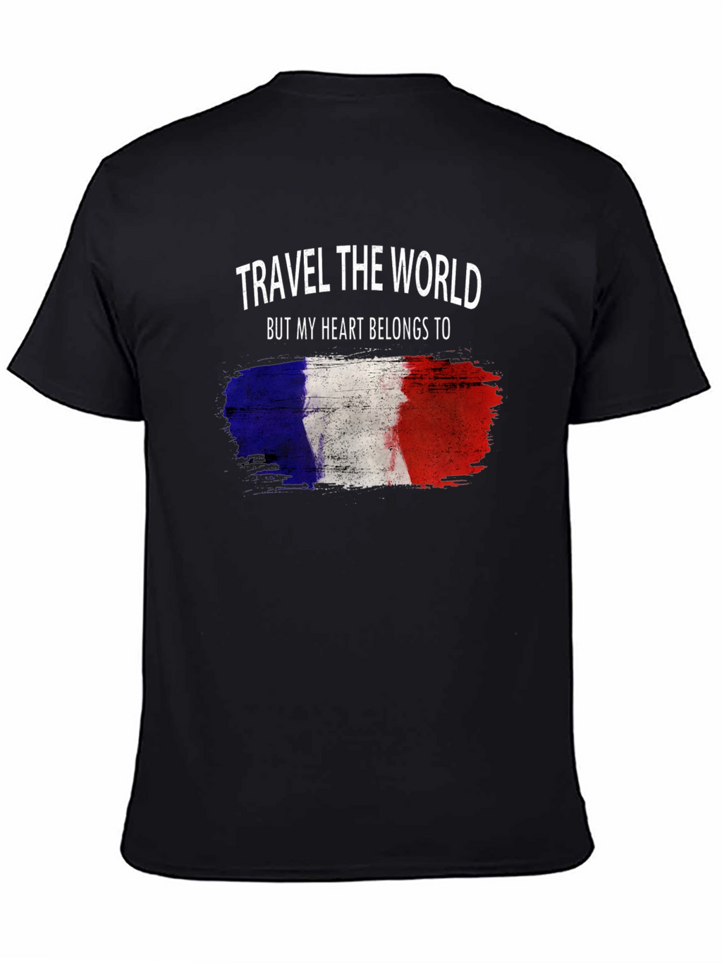 France Flag Heart T-Shirt - Travel Lover Tee