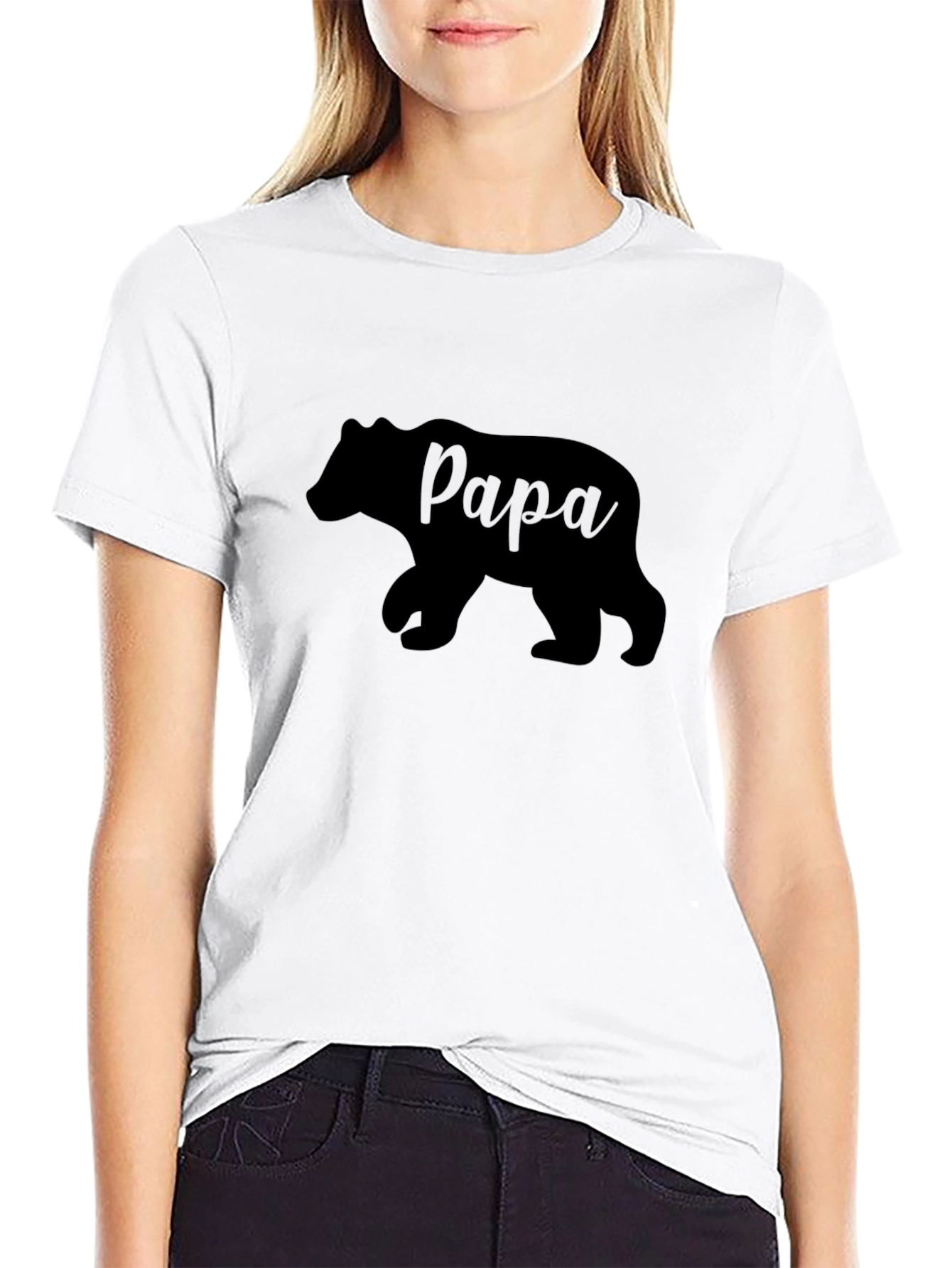 Papa Bear Graphic T-Shirt - Black