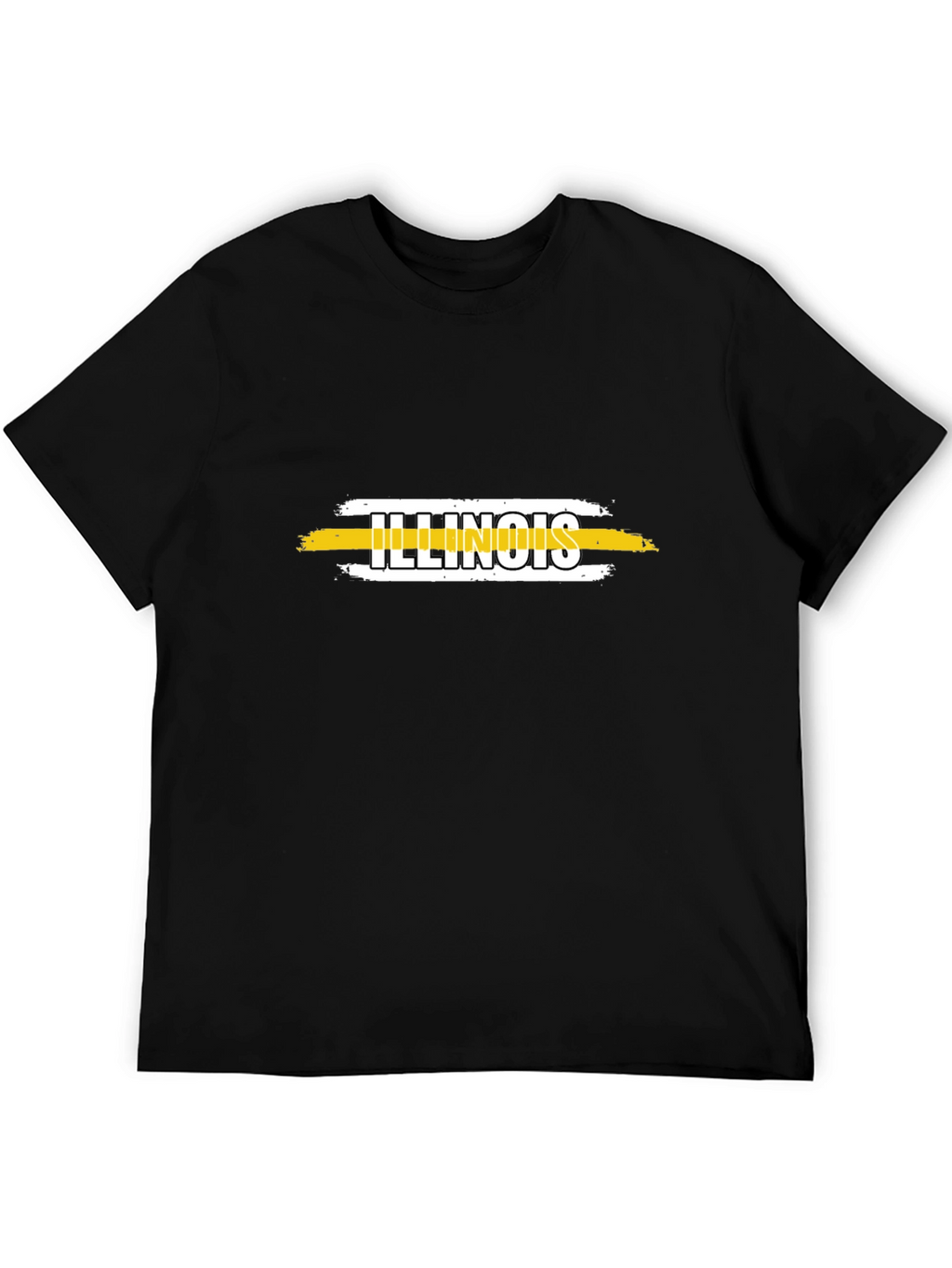Illinois State Pride T-Shirt - Black Cotton Tee