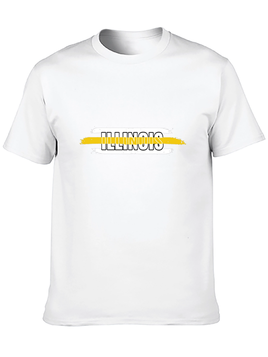 Illinois State Pride T-Shirt - Black Cotton Tee