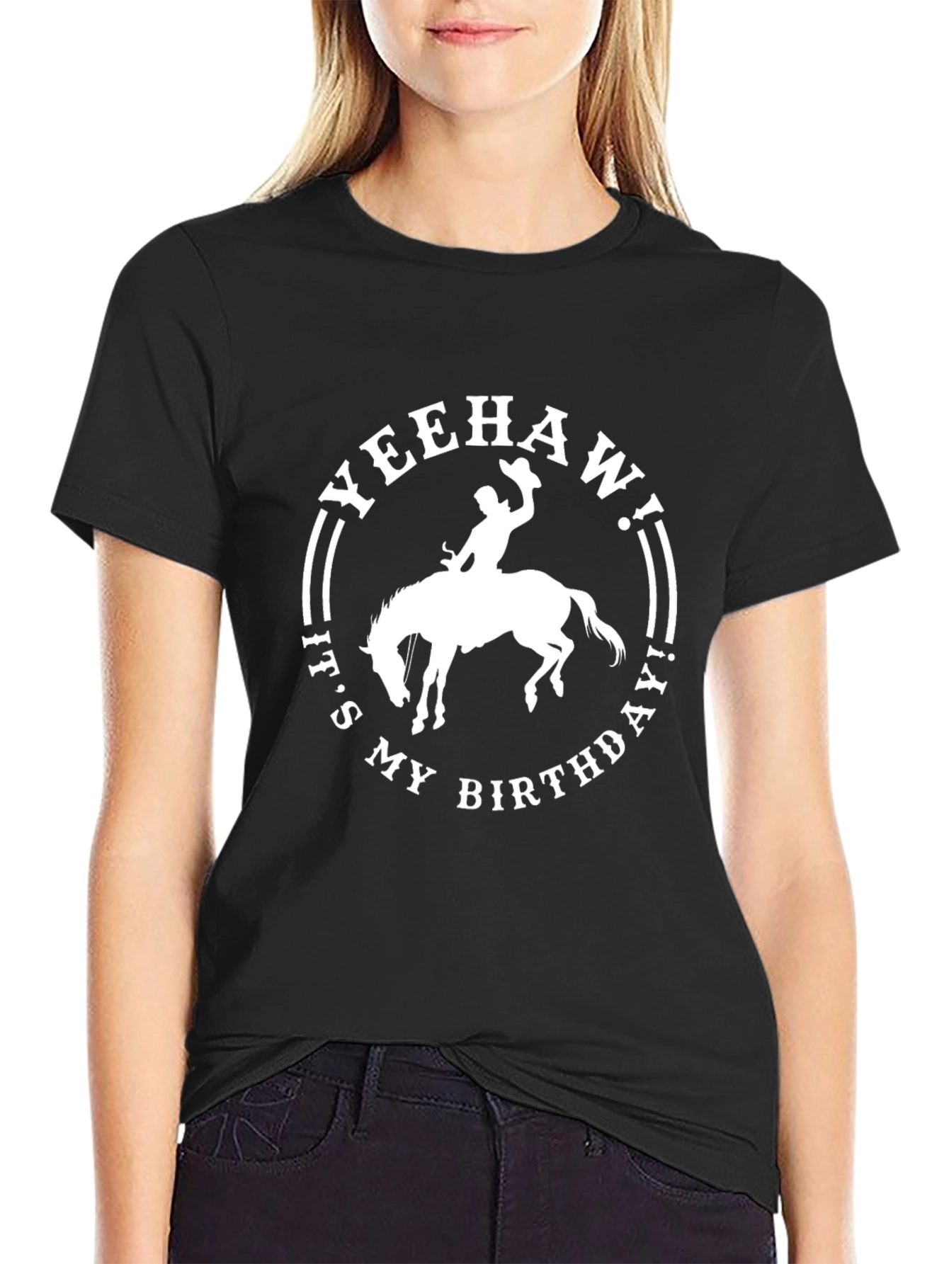 Yeehaw Birthday Cowboy Graphic T-Shirt
