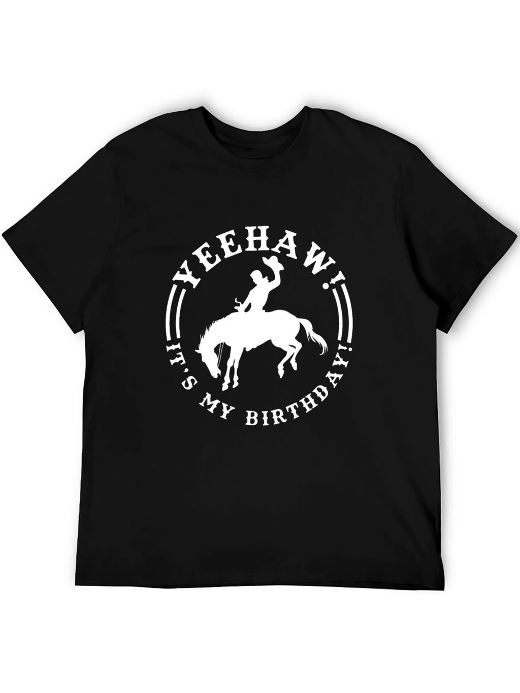 Yeehaw Birthday Cowboy Graphic T-Shirt