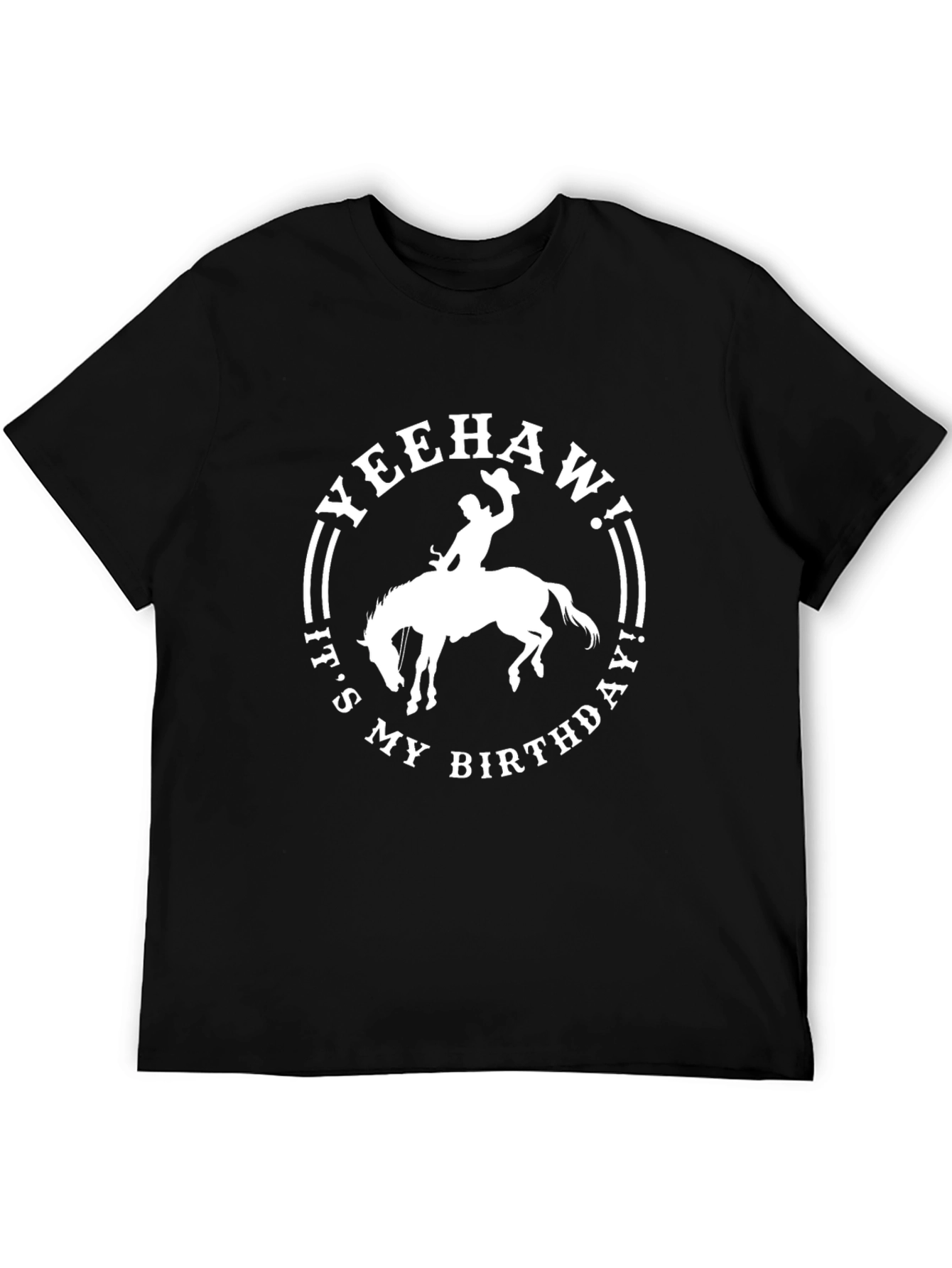 Yeehaw Birthday Cowboy Graphic T-Shirt