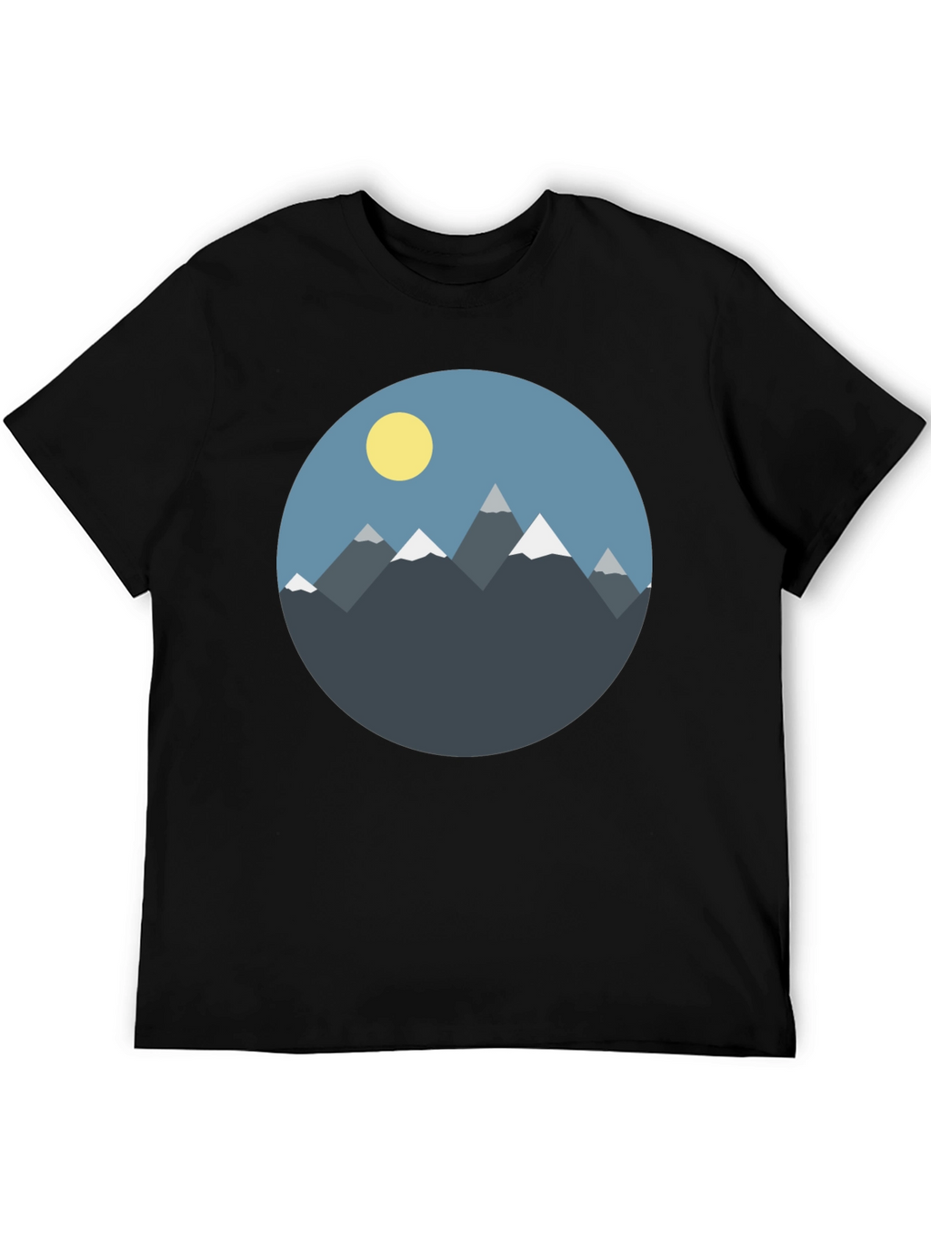 Mountain Graphic Tee - Mens Black Casual Shirt