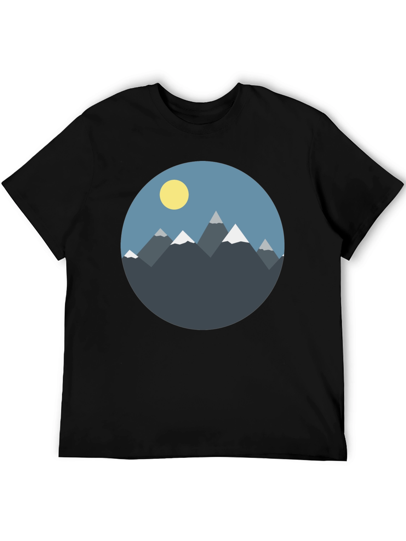 Mountain Graphic Tee - Mens Black Casual Shirt